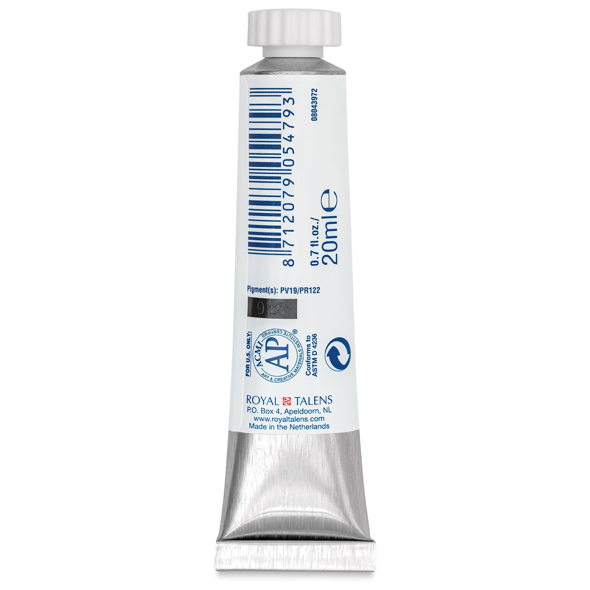 Royal Talens Gouache - Permanent Rose, 20 ml tube back