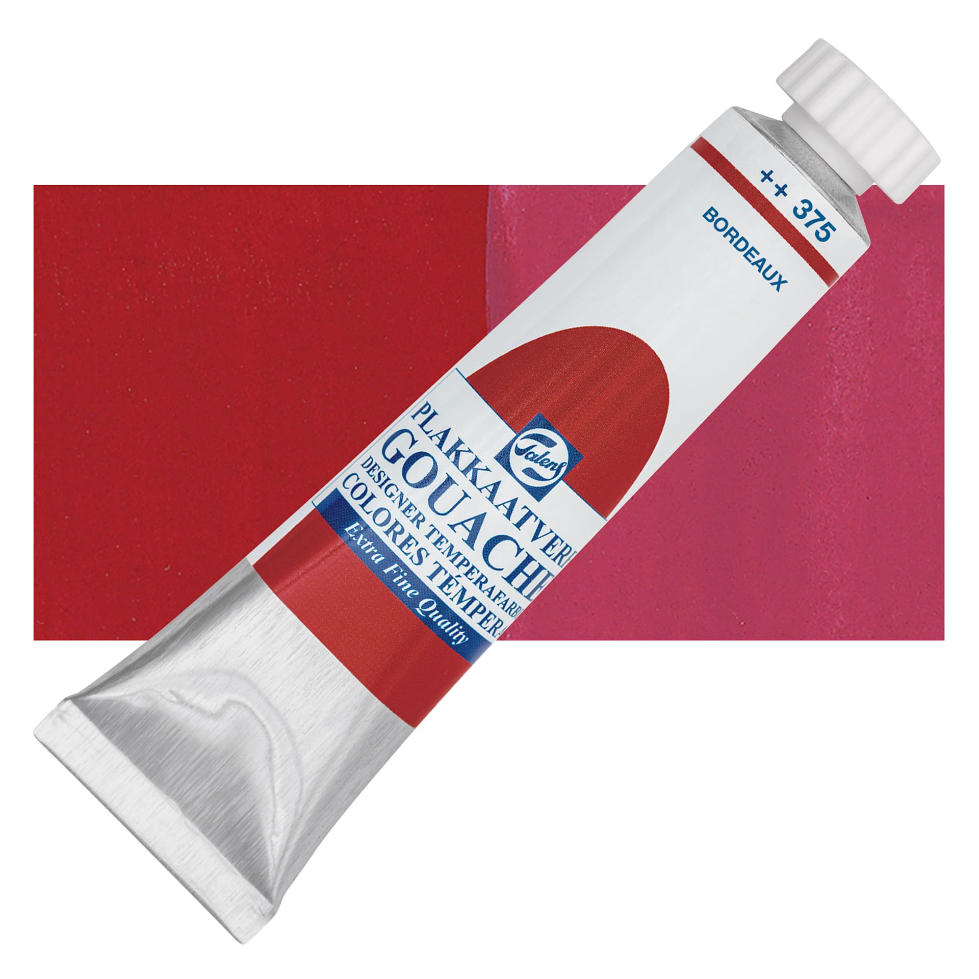 Royal Talens Gouache - Bordeaux, 20 ml tube and swatch