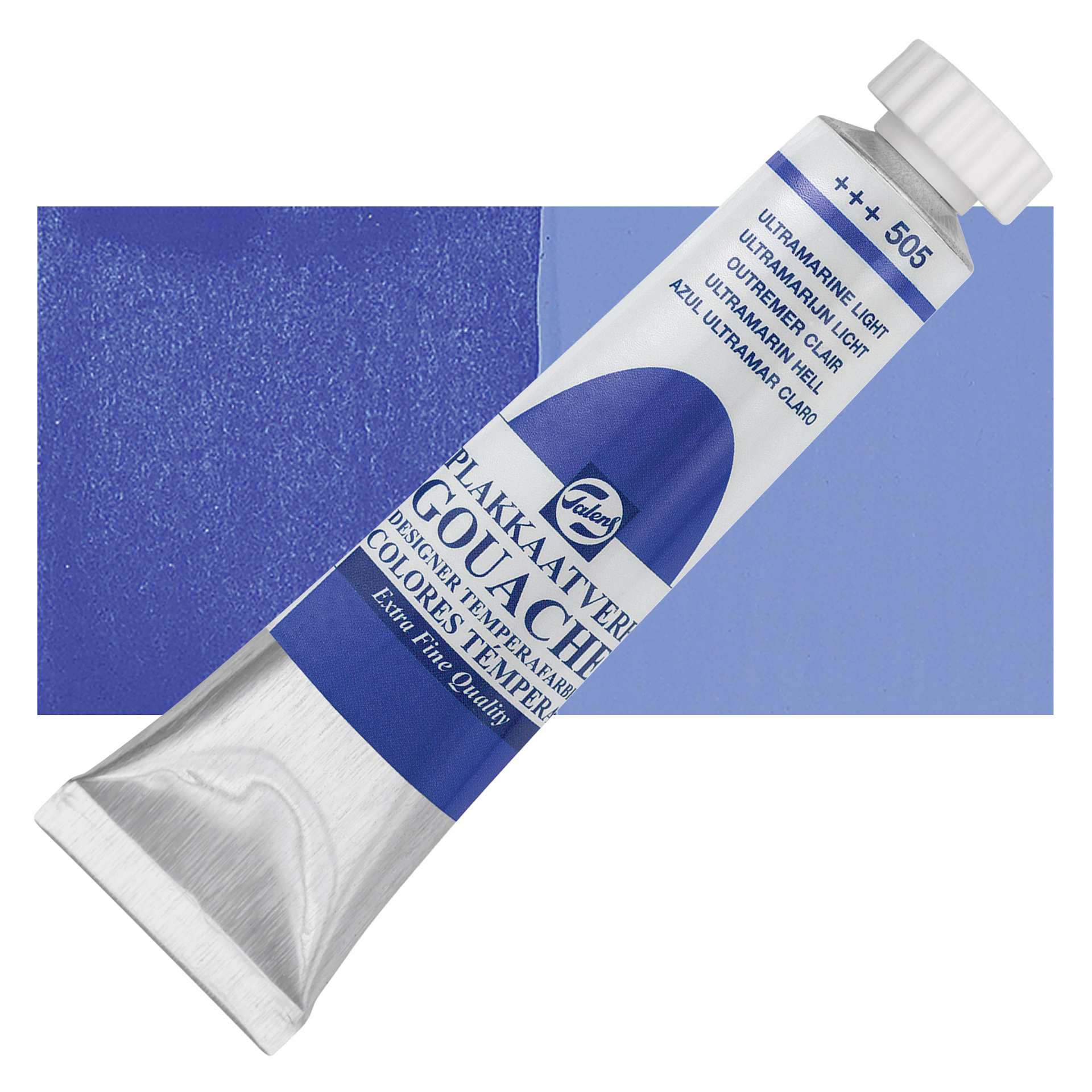 Royal Talens Gouache - Ultramarine Light, 20 ml tube and swatch