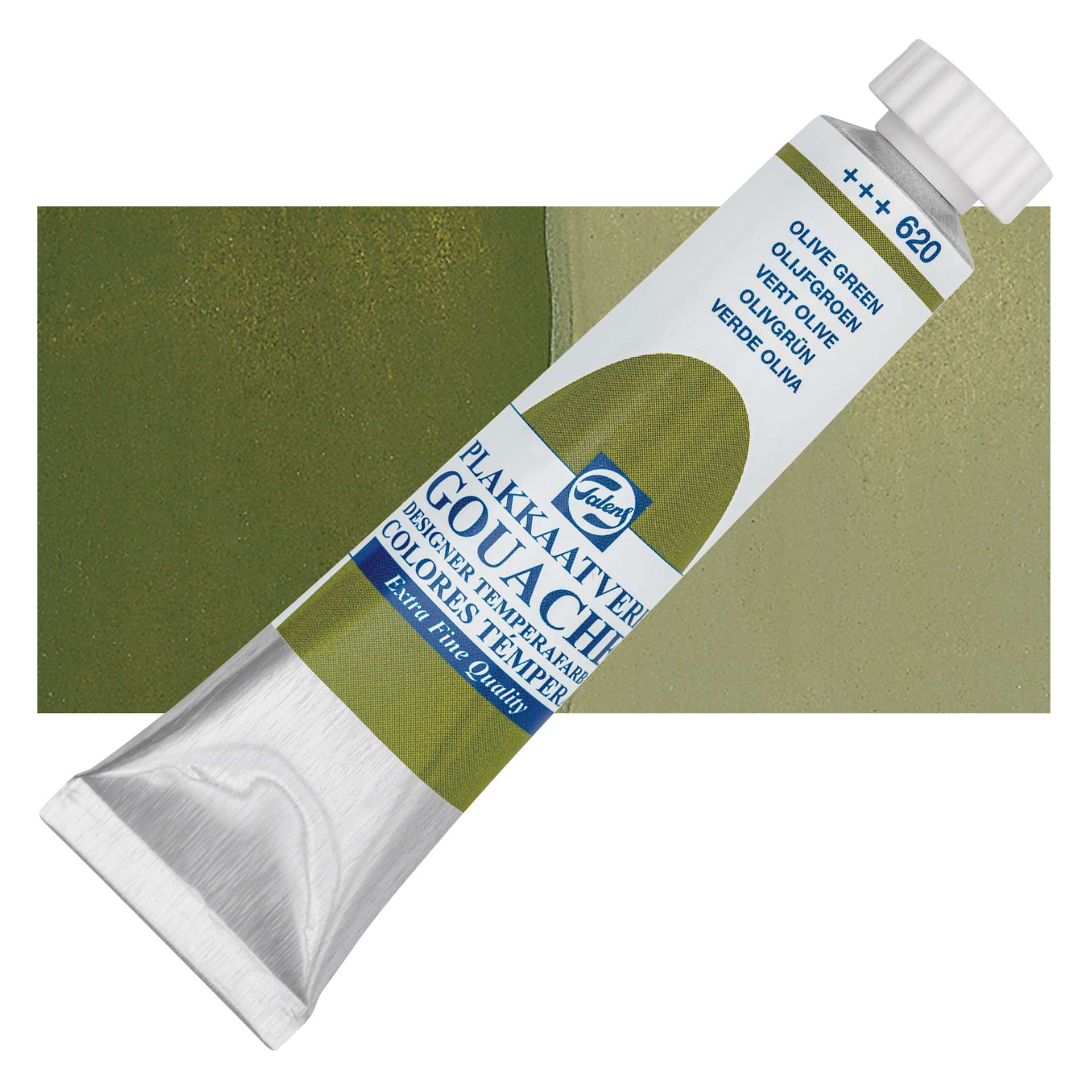 Royal Talens Gouache - Olive Green, 20 ml tube and swatch