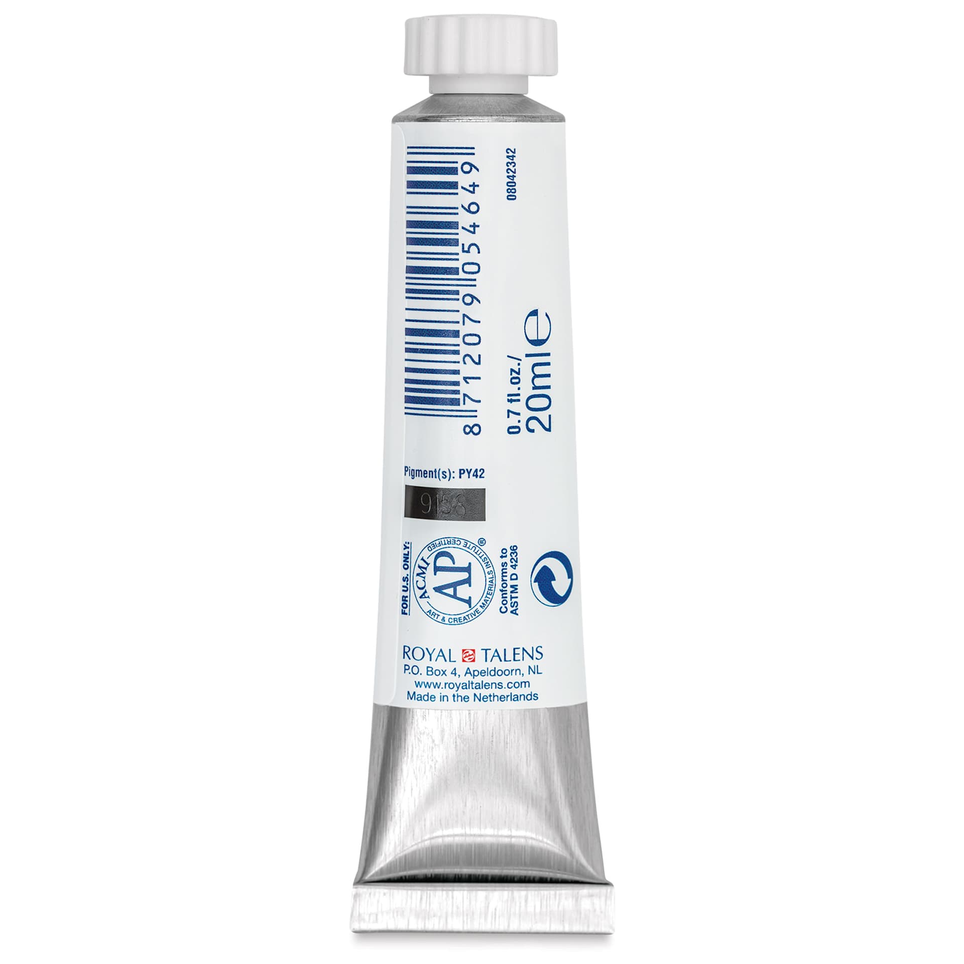 Royal Talens Gouache - Raw Sienna, 20 ml tube back