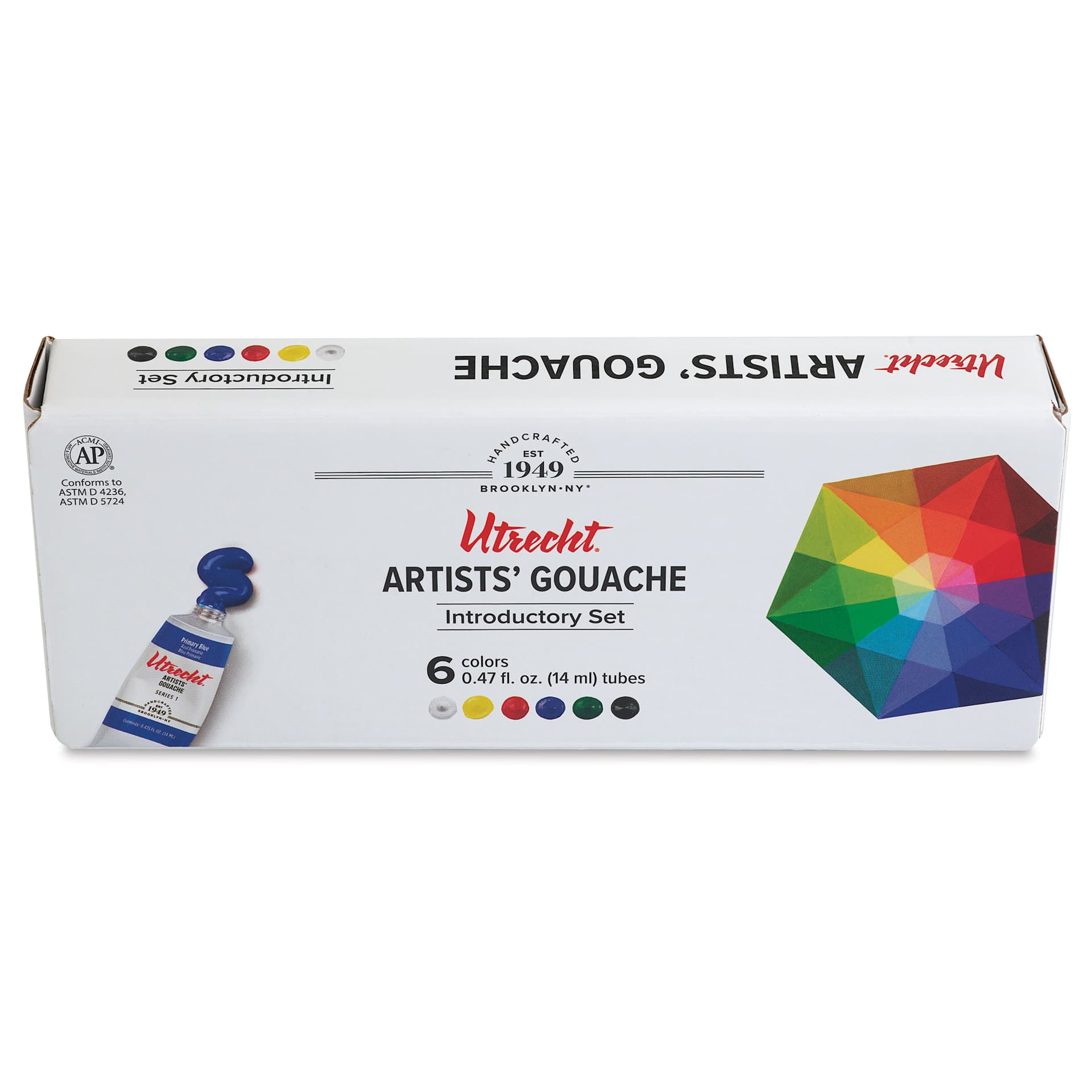 Utrecht Artists' Gouache - Set of 6, Introductory, 14 ml Tubes