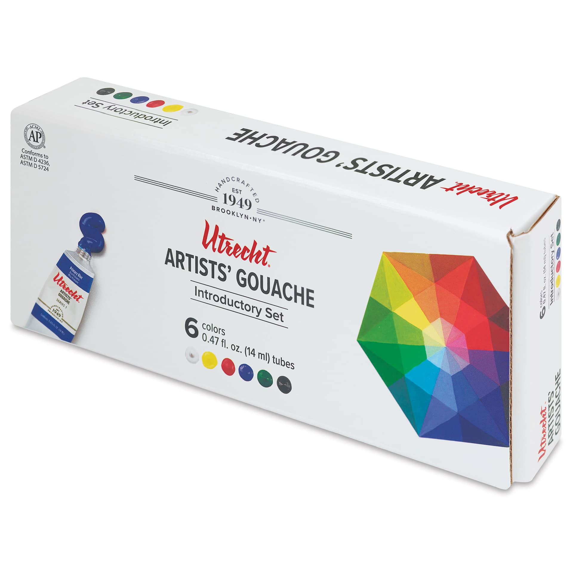 Utrecht Artists' Gouache - Set of 6, Introductory, 14 ml Tubes