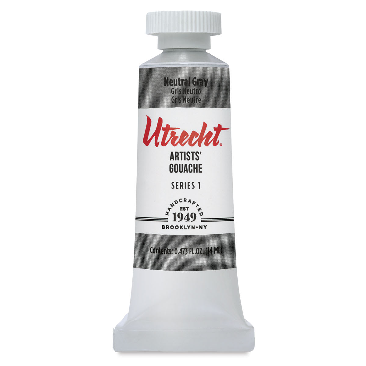 Utrecht Artists' Gouache - Neutral Gray, 14 ml, Tube (Front)