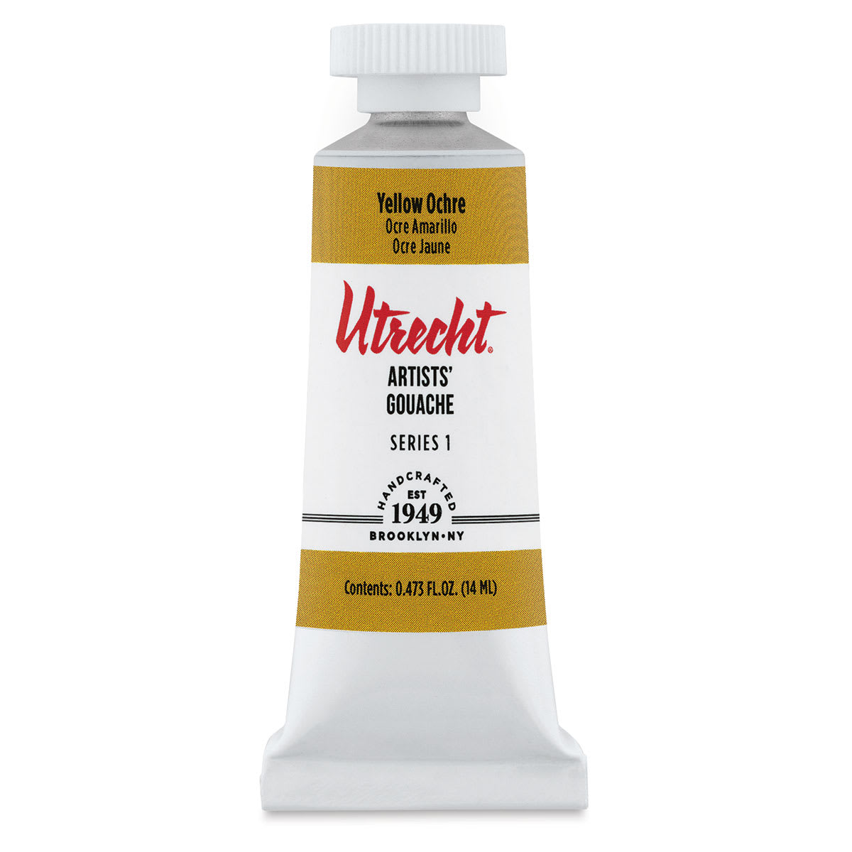 Utrecht Artists' Gouache - Yellow Ochre, 14 ml, Tube (Front)