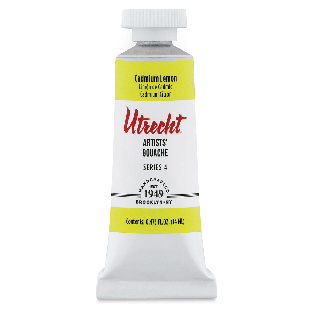 Utrecht Artists' Gouache - Cadmium Lemon, 14 ml, Tube (Front)