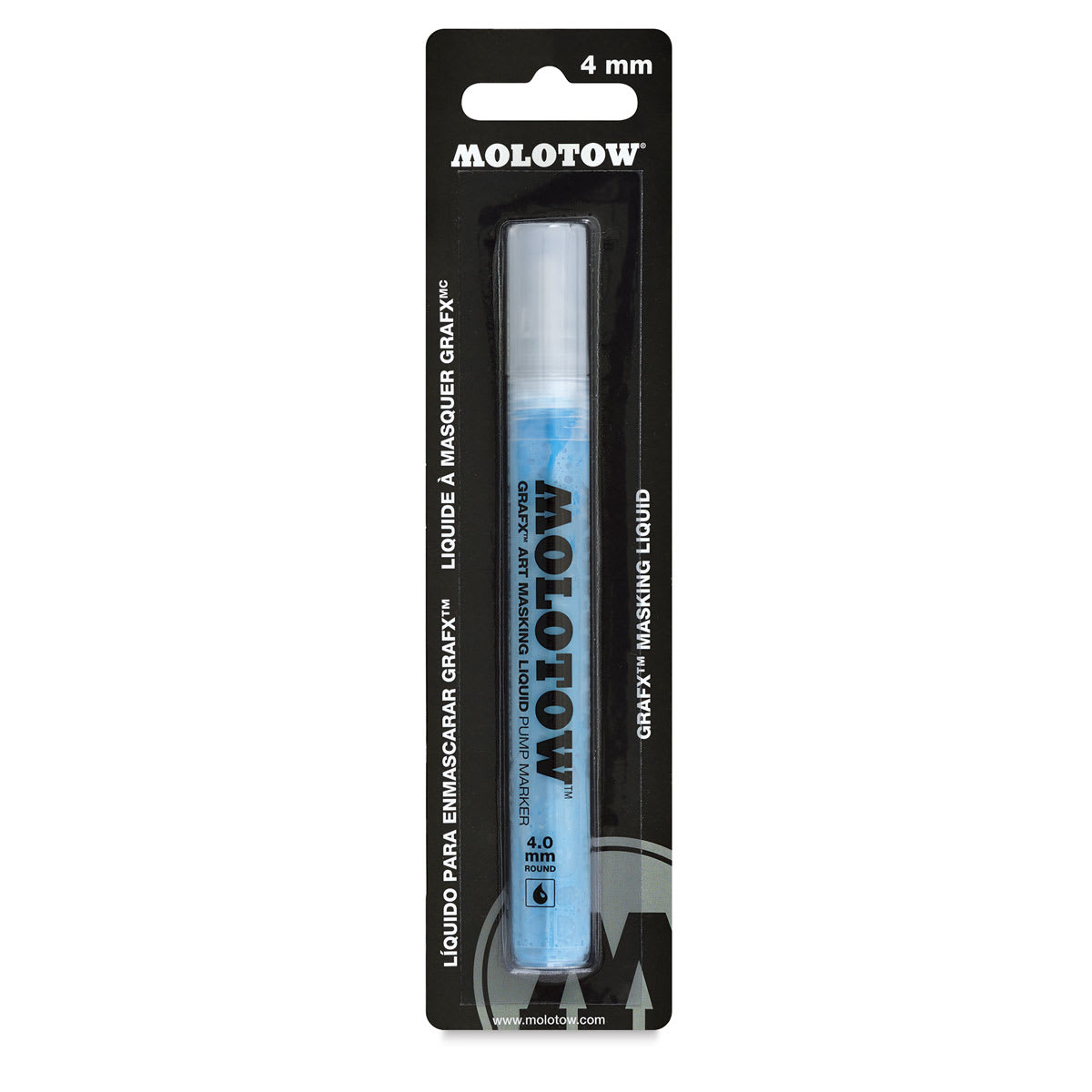 Molotow Grafx Art Masking Liquid Pump Markers - Front of 4mm Marker package