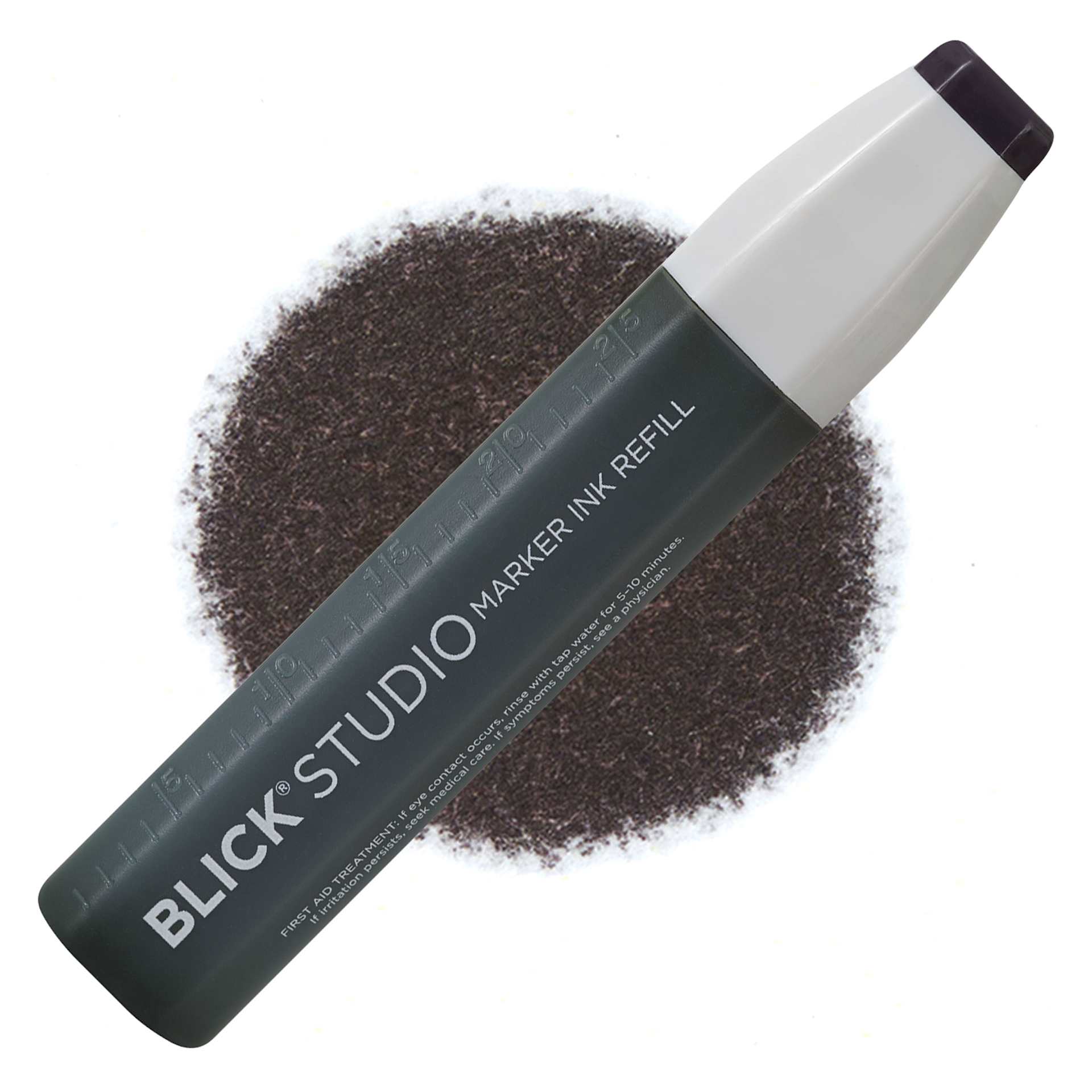 Blick Studio Marker Refill - Warm Black, 052, swatch and refill