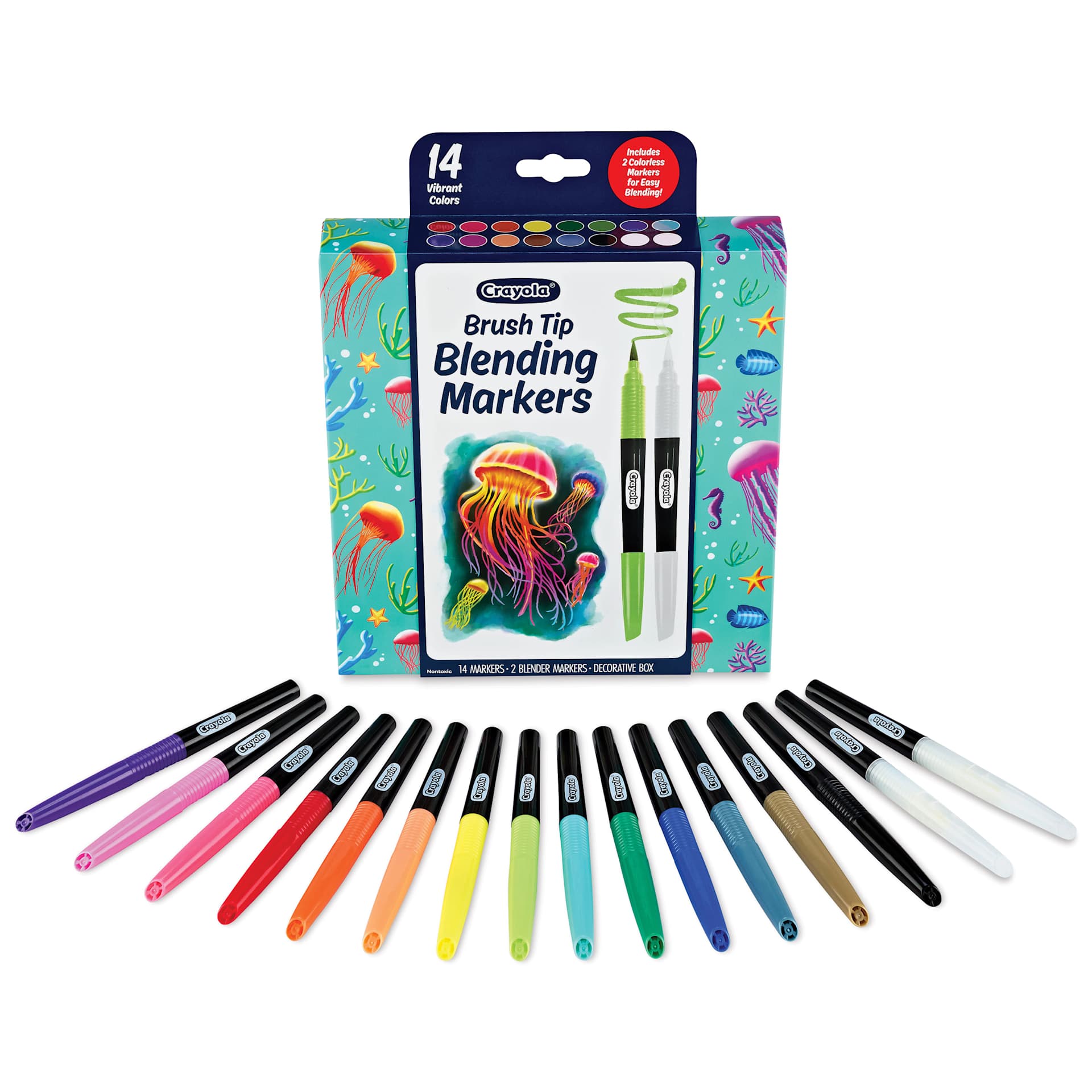 Crayola Signature Blending Markers - Set of 16, contents out of packaging