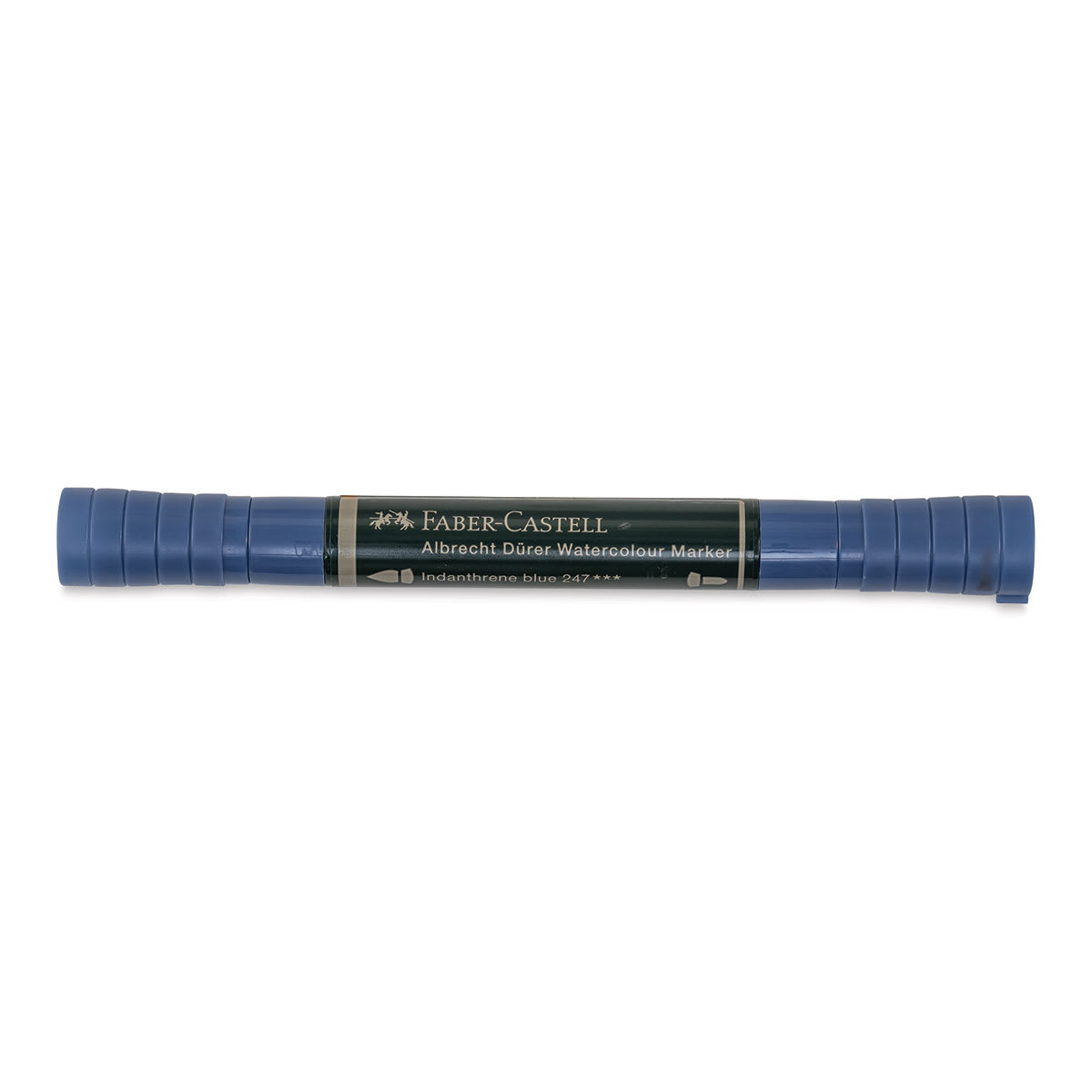 Faber-Castell Albrecht Dürer Watercolor Marker - Indanthrene Blue 247 with caps on