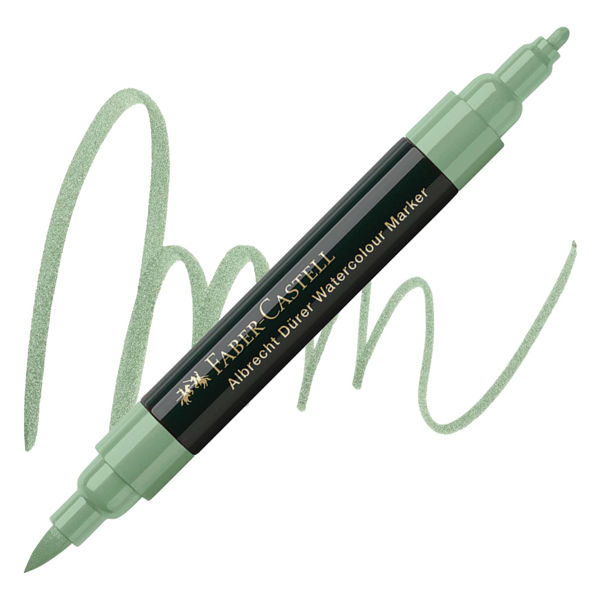 Faber-Castell Albrecht Dürer Watercolor Marker - Earth Green 172 marker and swatch