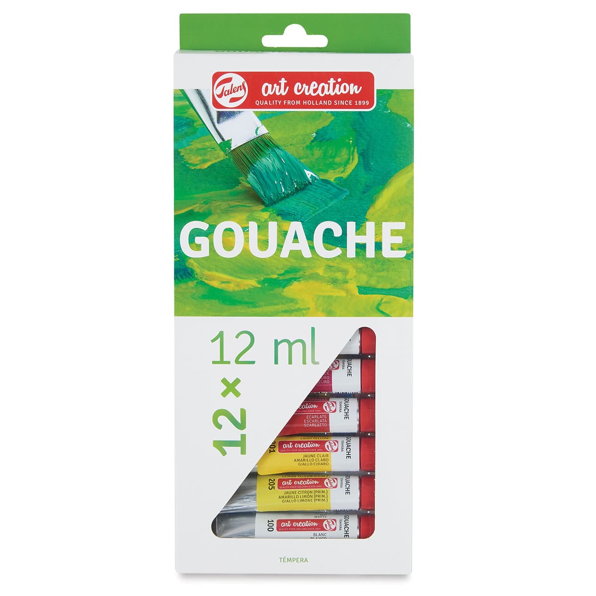 Art Creation Gouache Set of 12 12ml tubes  Outside of Package