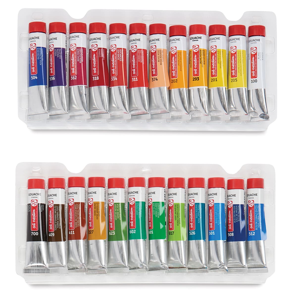 Art Creation Gouache Set of 24 12ml Tubes Inside of Package