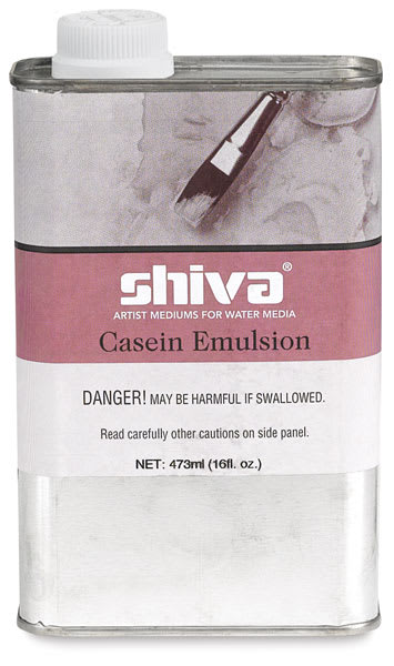 Ricehson Casein Emulsion - front view of 1 pint can