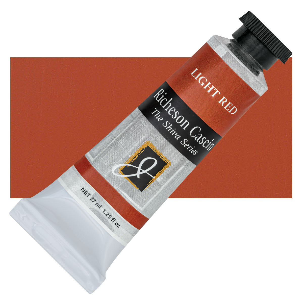 Richeson Casein Paint the Shiva Series - Light Red, 37 ml Tube and swatch