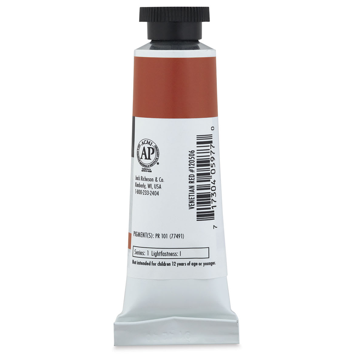 Richeson Casein Paint the Shiva Series - Venetian Red, 37 ml Tube back