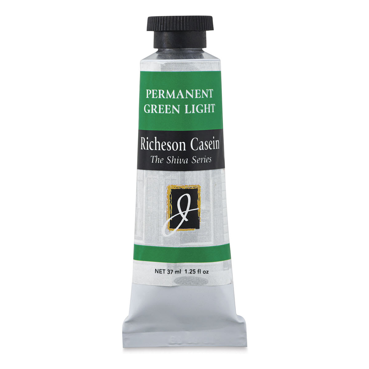 Richeson Casein Paint the Shiva Series - Permanent Green Light, 37 ml tube