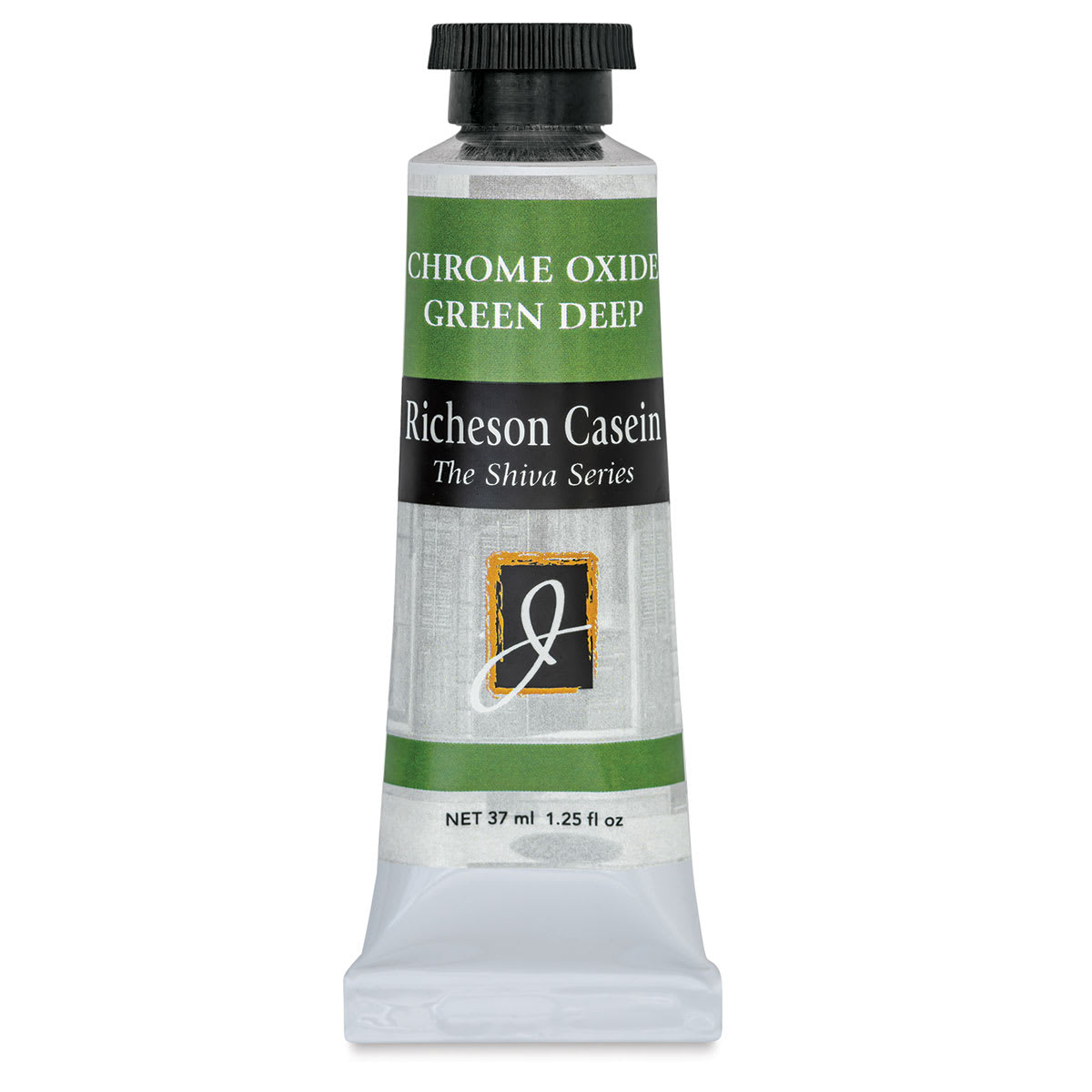Richeson Casein Paint the Shiva Series - Chromium Oxide Green Deep, 37 ml tube