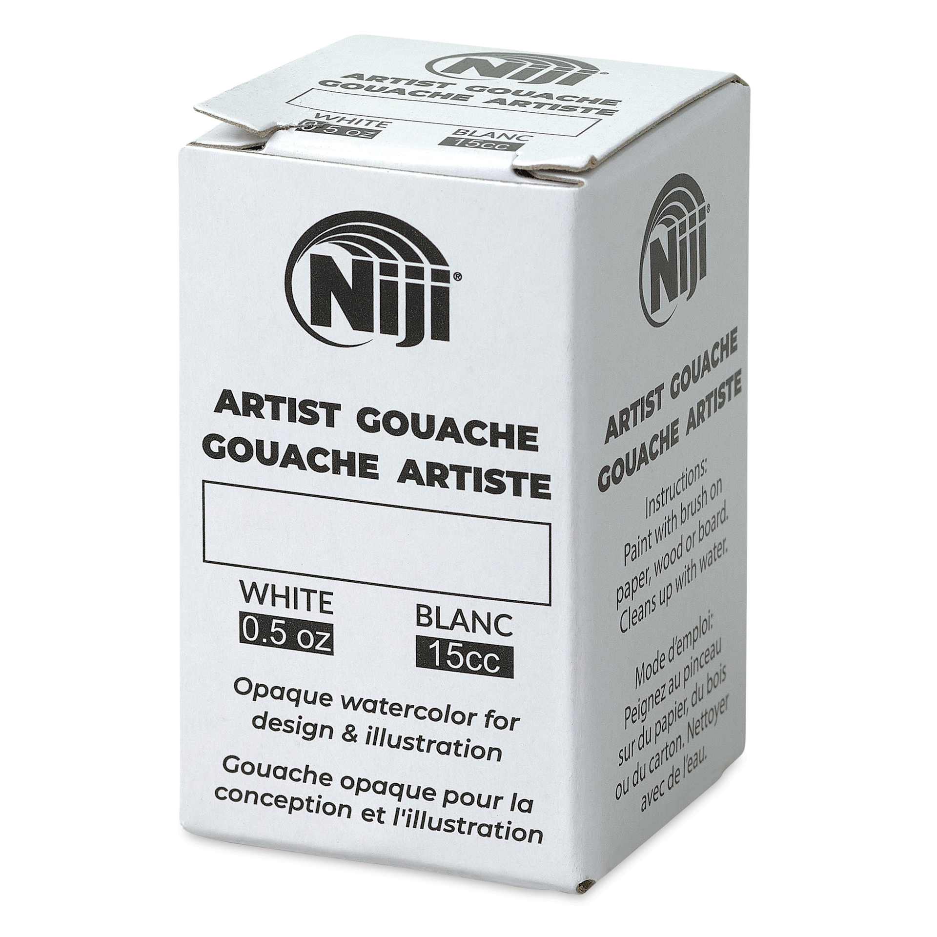 Niji Artist Gouache - White, 0.5 oz box