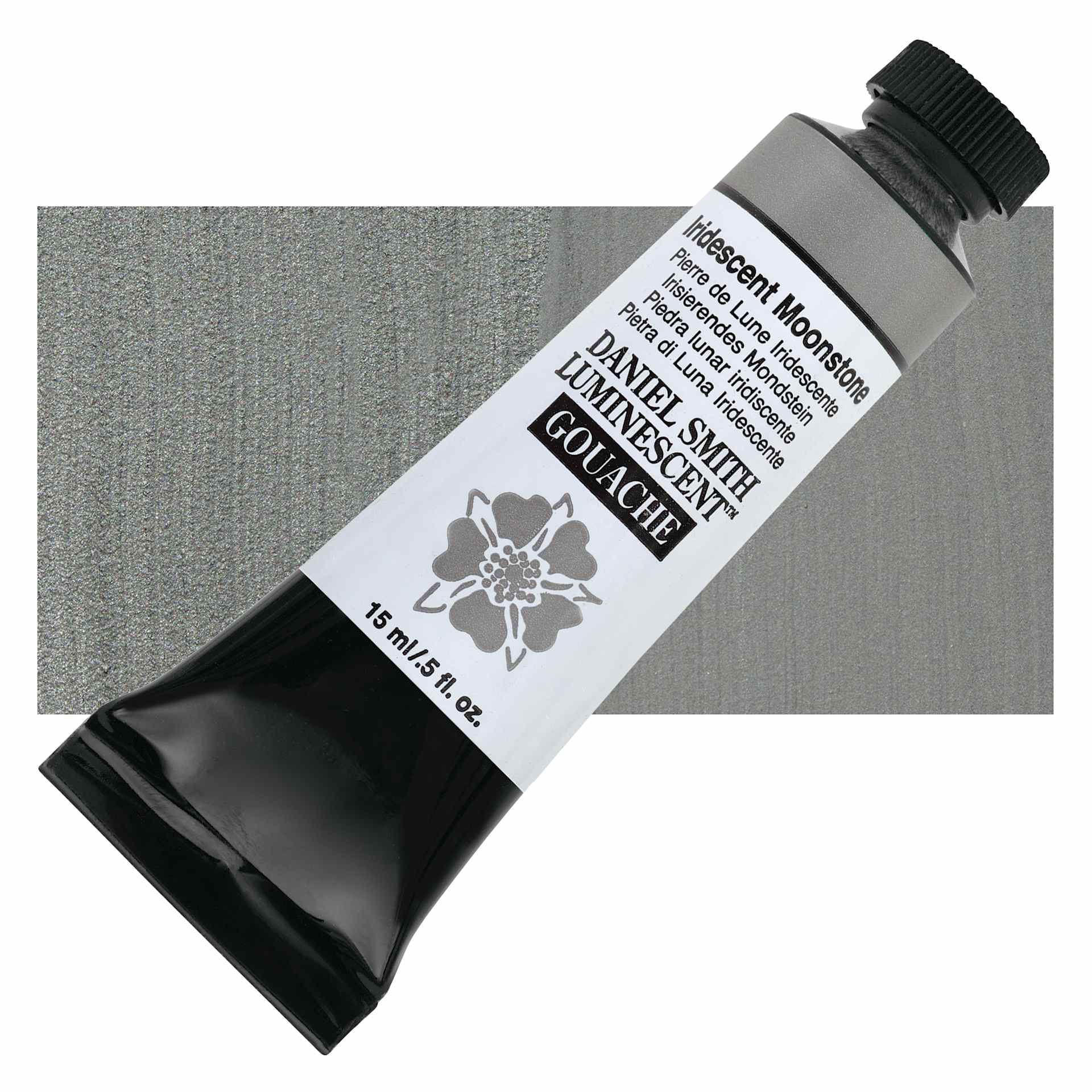 Daniel Smith Extra Fine Gouache - Iridescent Mo onstone, 15 ml tube and swatch