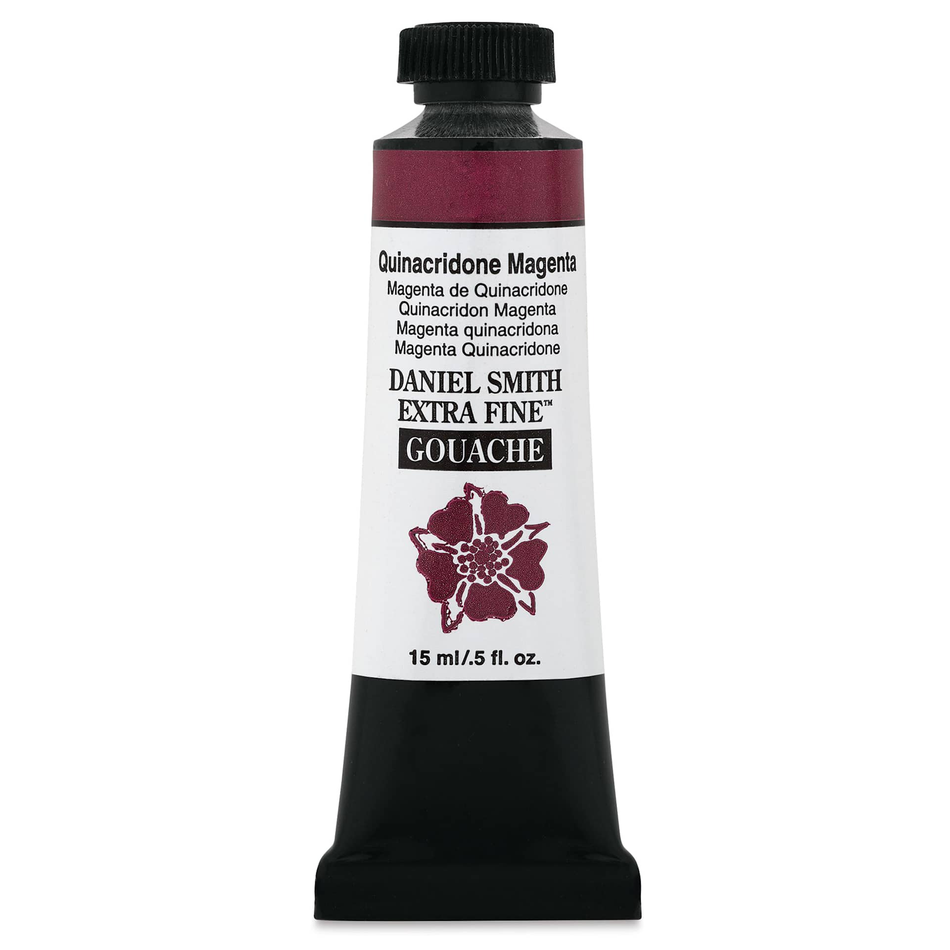 Daniel Smith Extra Fine Gouache - Quinacridone Magenta, 15 ml Tube (Front)