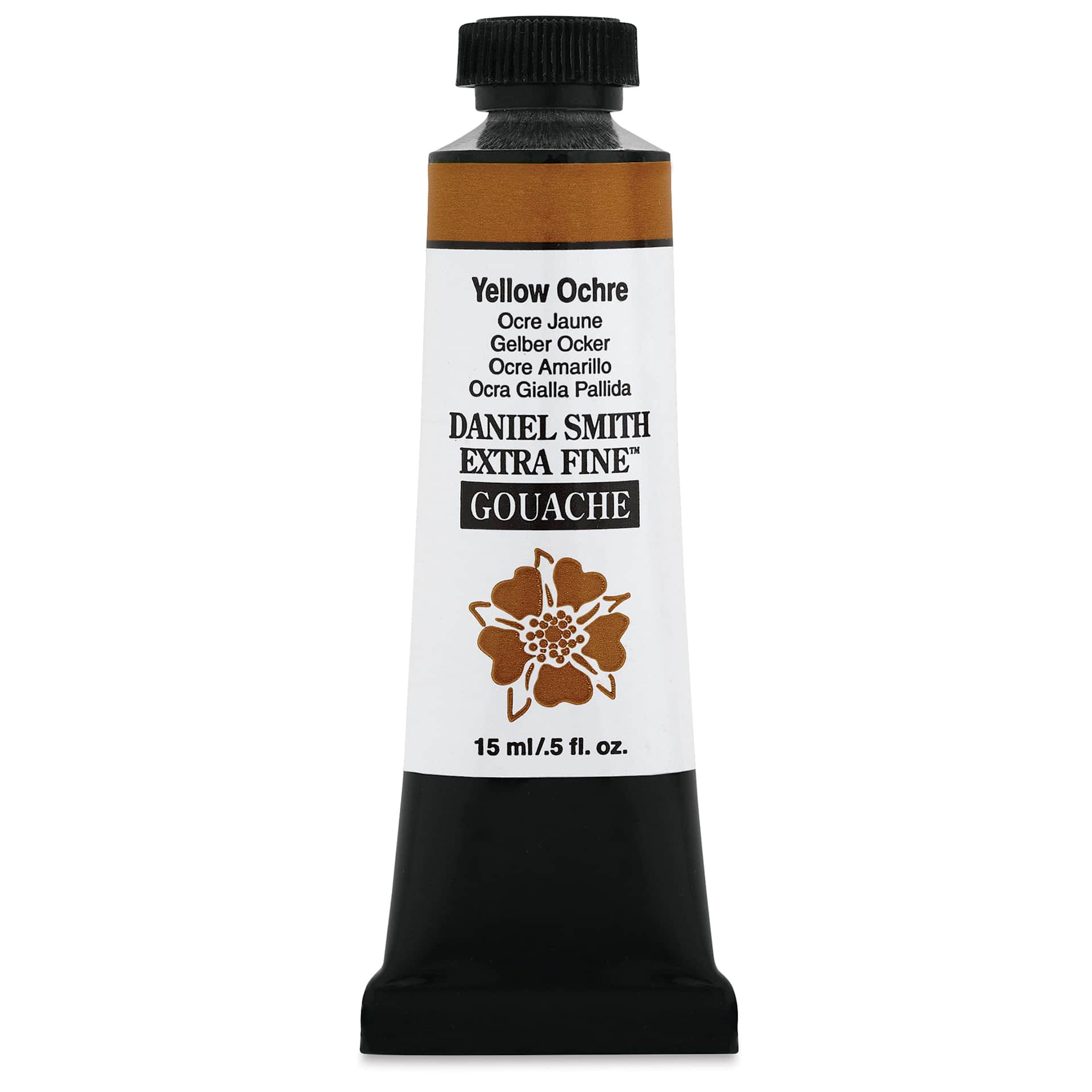 Daniel Smith Extra Fine Gouache - Yellow Ochre, 15 ml Tube (front)
