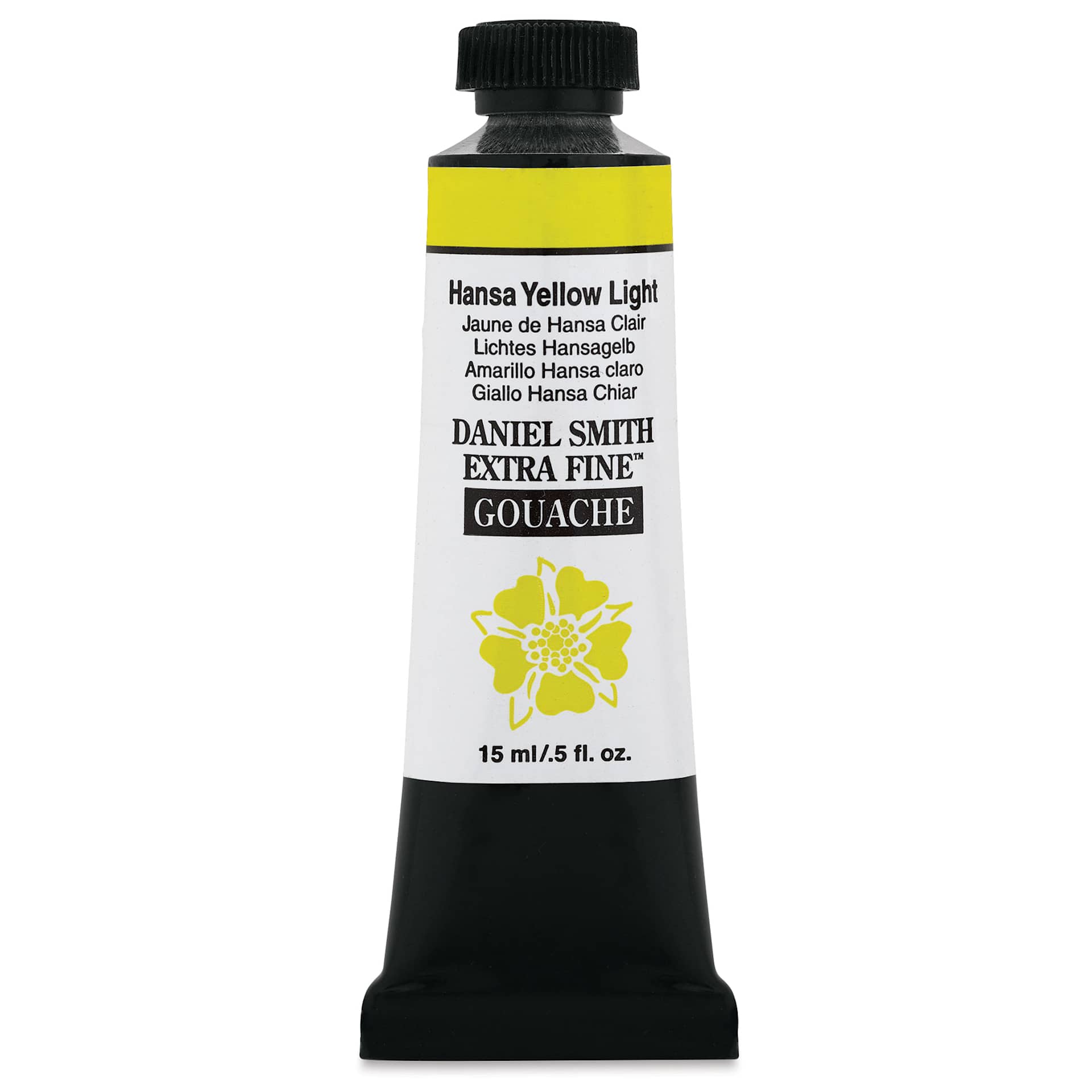 Daniel Smith Extra Fine Gouache - Hansa Yellow Light, 15 ml Tube (Front)