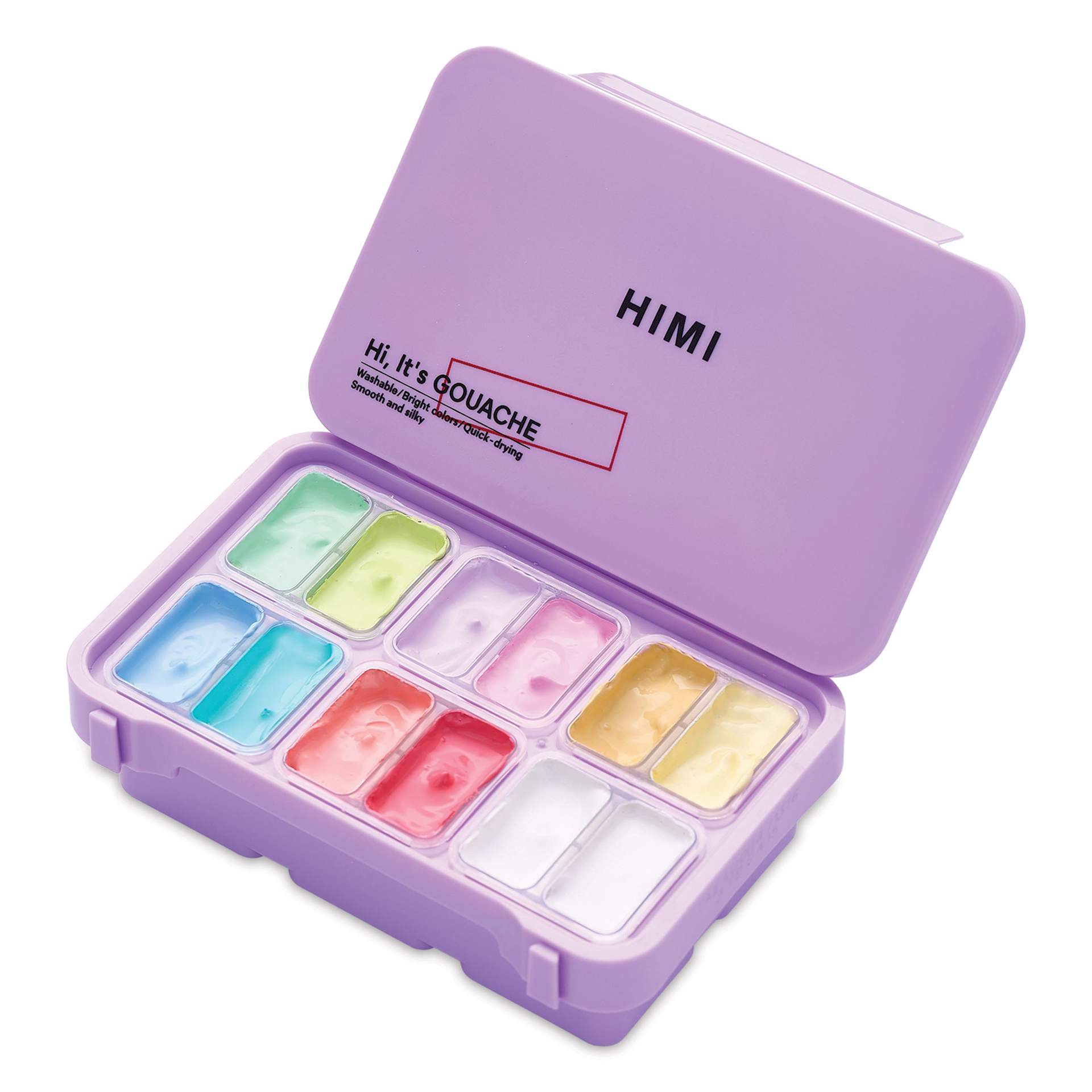 Himi Jelly Gouache Paint - Set of 12, Soft Pastel, 12 g cups