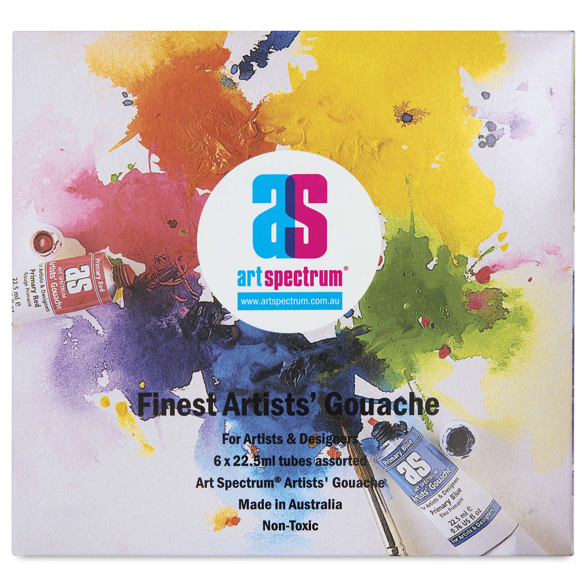 Art Spectrum Artists' Gouache - Set of 6, Intro Colors front of package