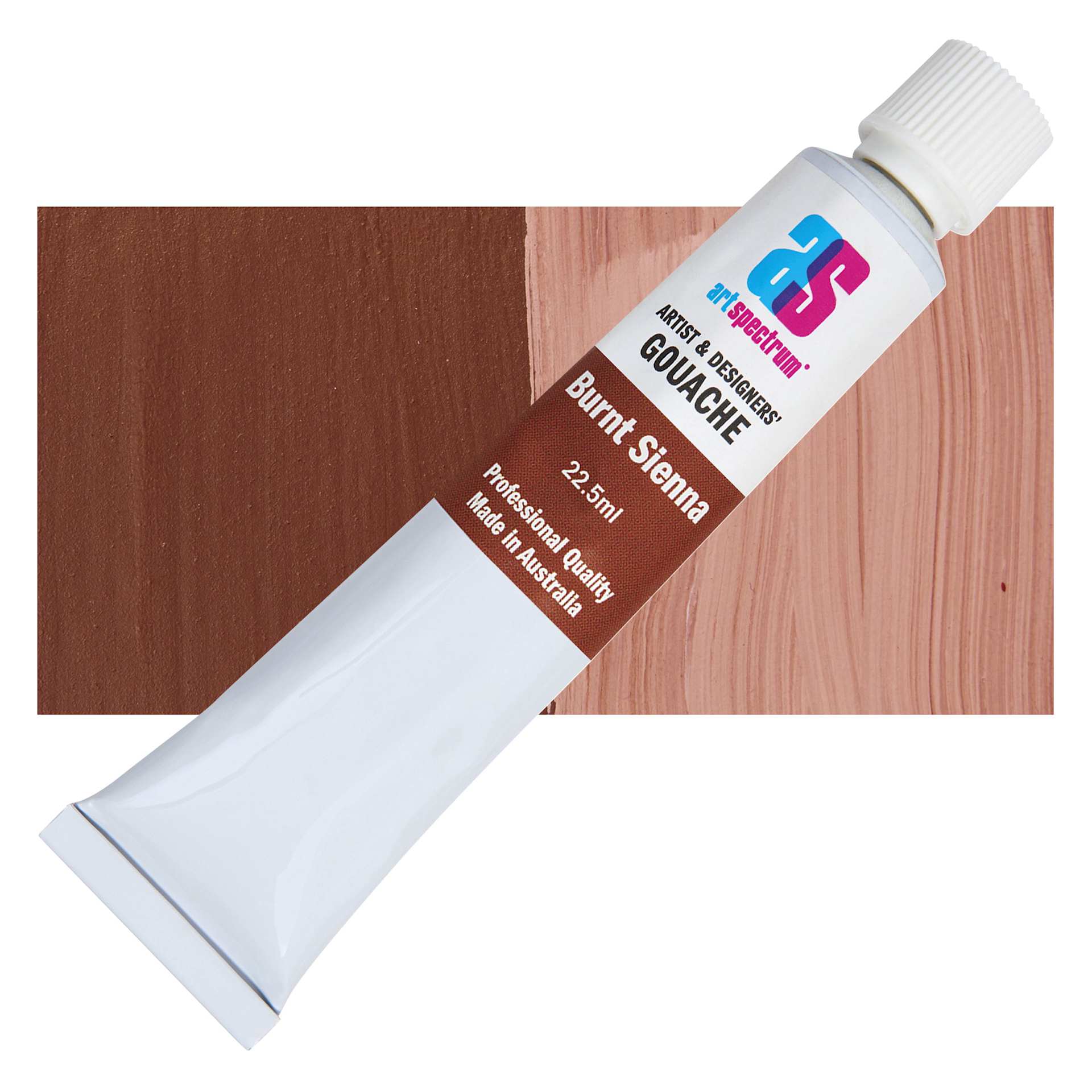 Art Spectrum Artists' Gouache - Burnt Sienna, 22.5 ml tube and swatch