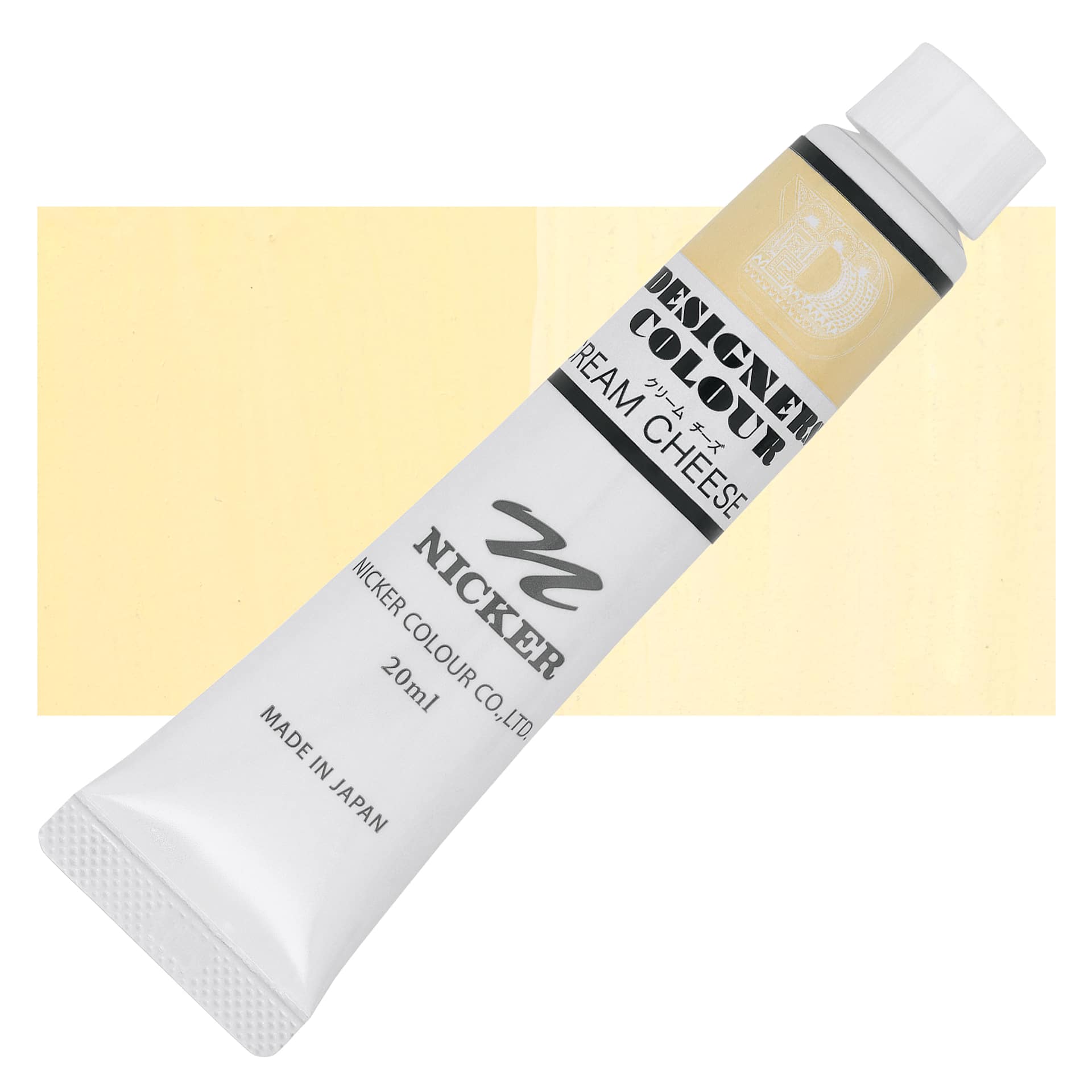 Nicker Designers Color Gouache - Cream Cheese, 20 ml tube and swatch
