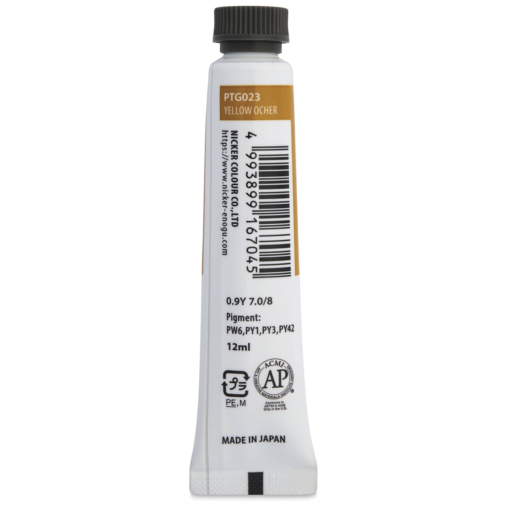 Nicker Painter’s Gouache - Yellow Ocher, 12 ml back