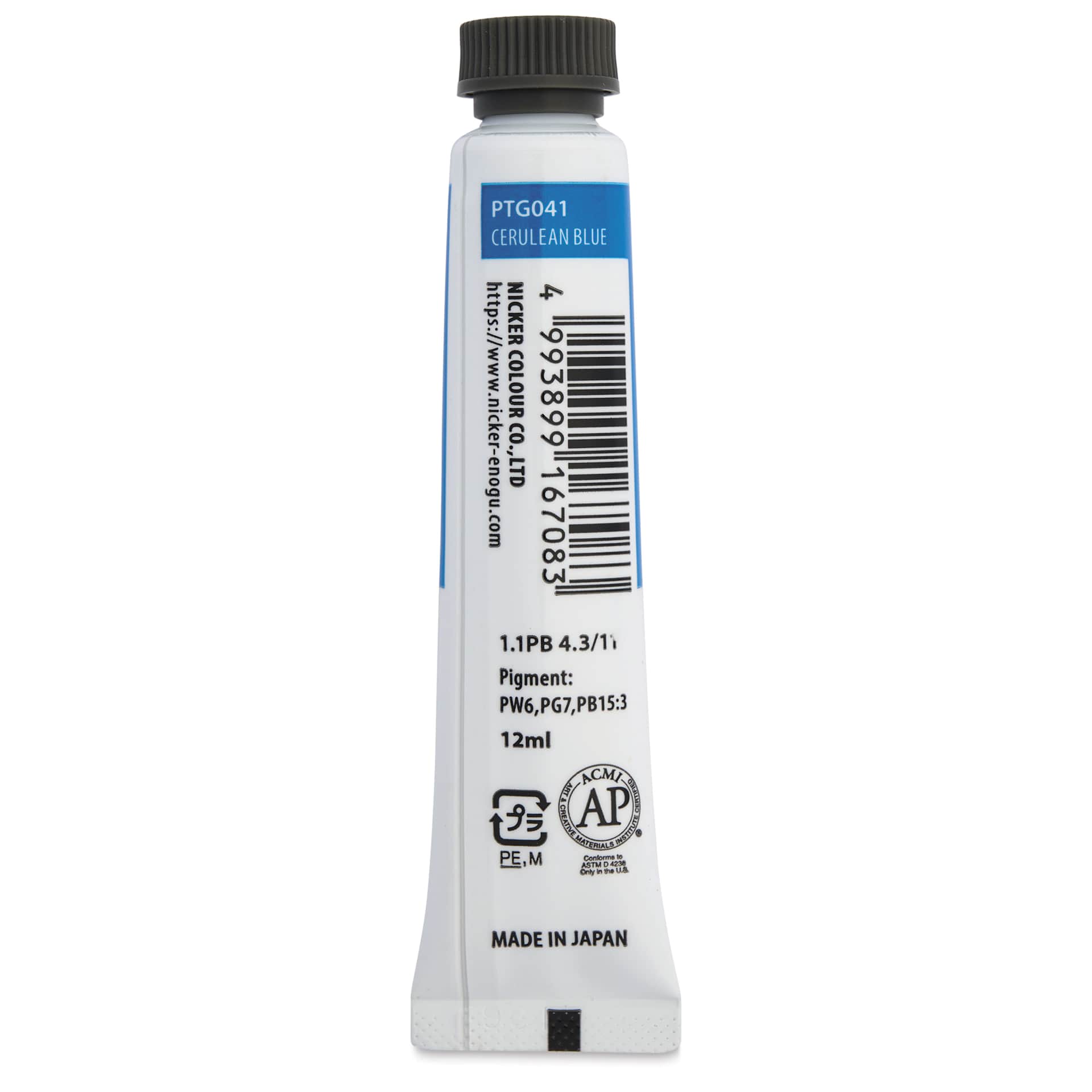 Nicker Painter’s Gouache - Cerulean Blue, 12 ml back