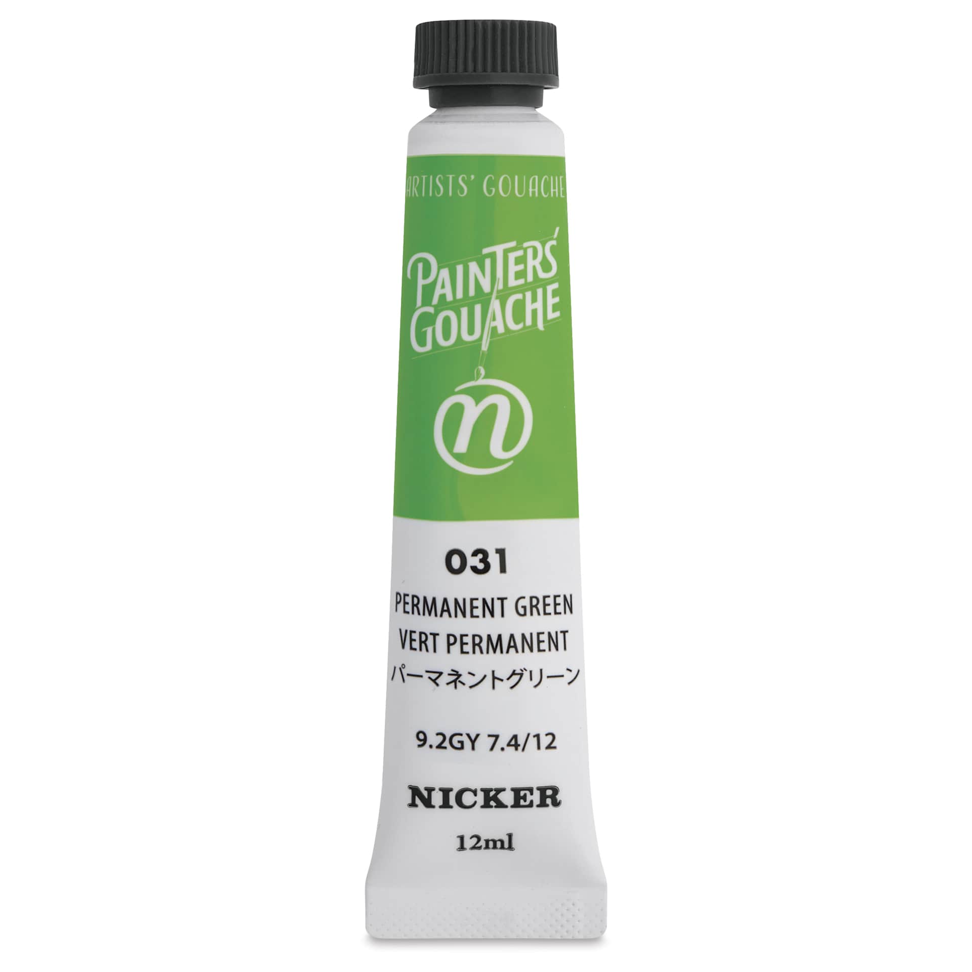 Nicker Painter’s Gouache - Permanent Green, 12 ml