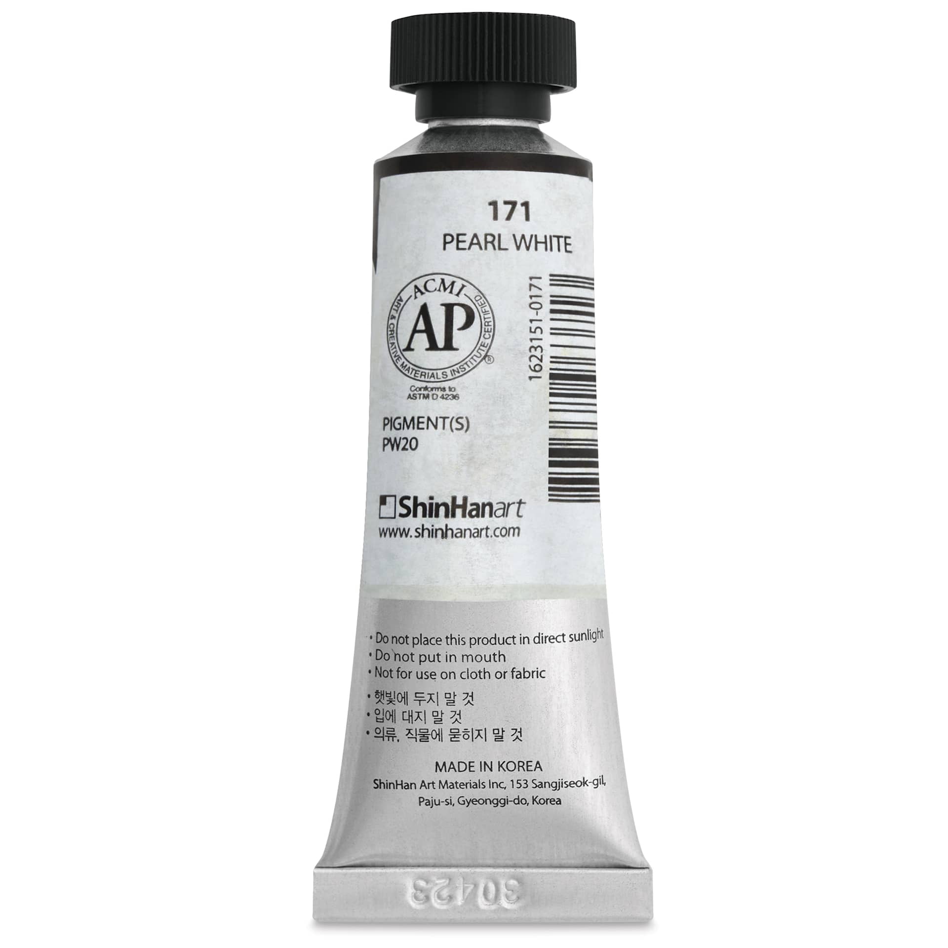 ShinHan Professional Designers Gouache - Pearl White, 15 ml - back