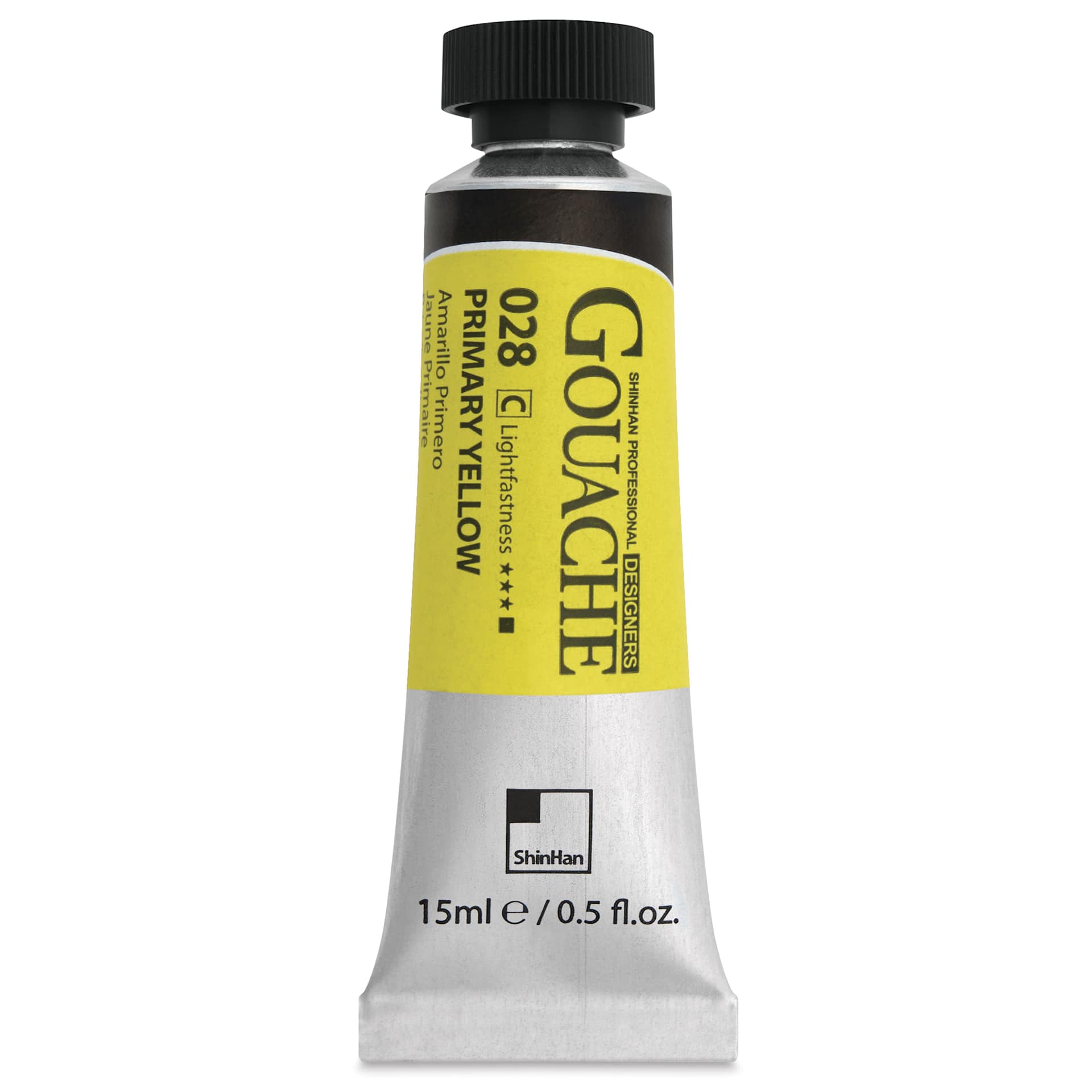 ShinHan Professional Designers Gouache - Primary Yellow, 15 ml - front