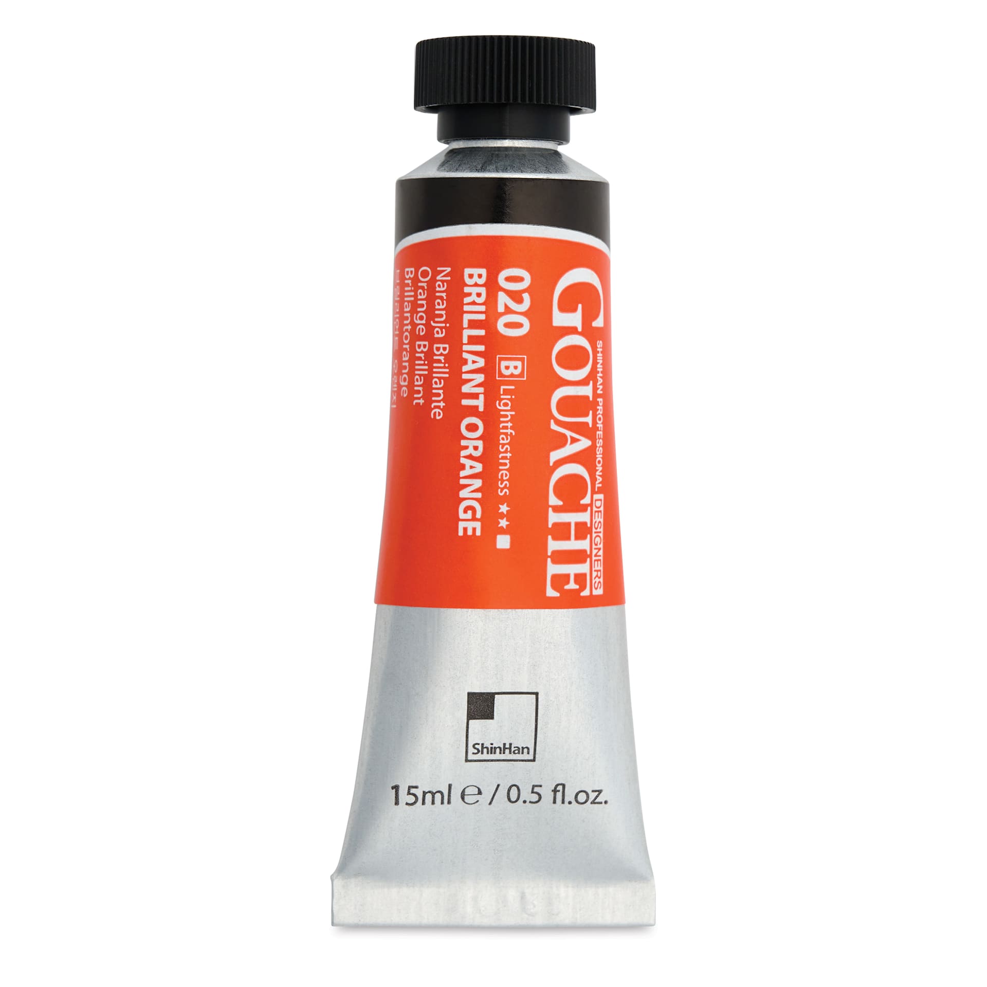 ShinHan Professional Designers Gouache - Brilliant Orange, 15 ml - front