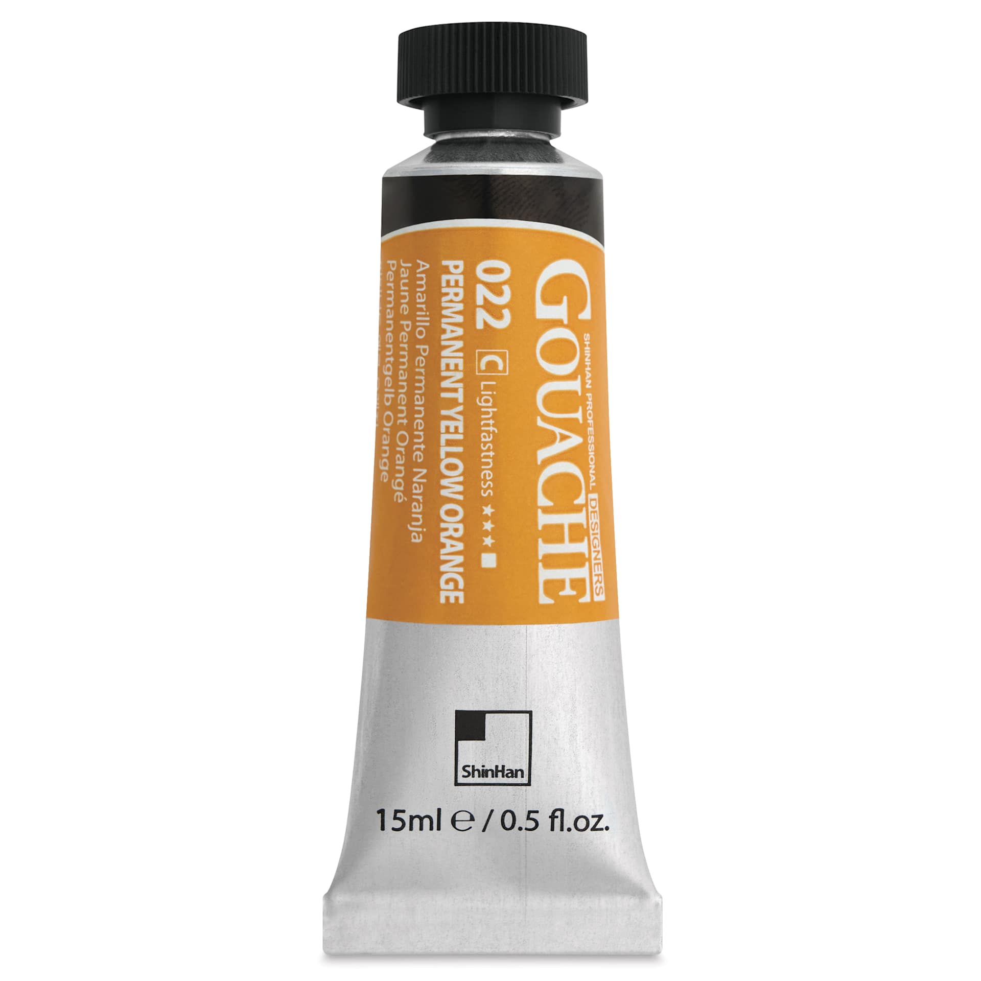 ShinHan Professional Designers Gouache - Permanent Yellow Orange, 15 ml - front