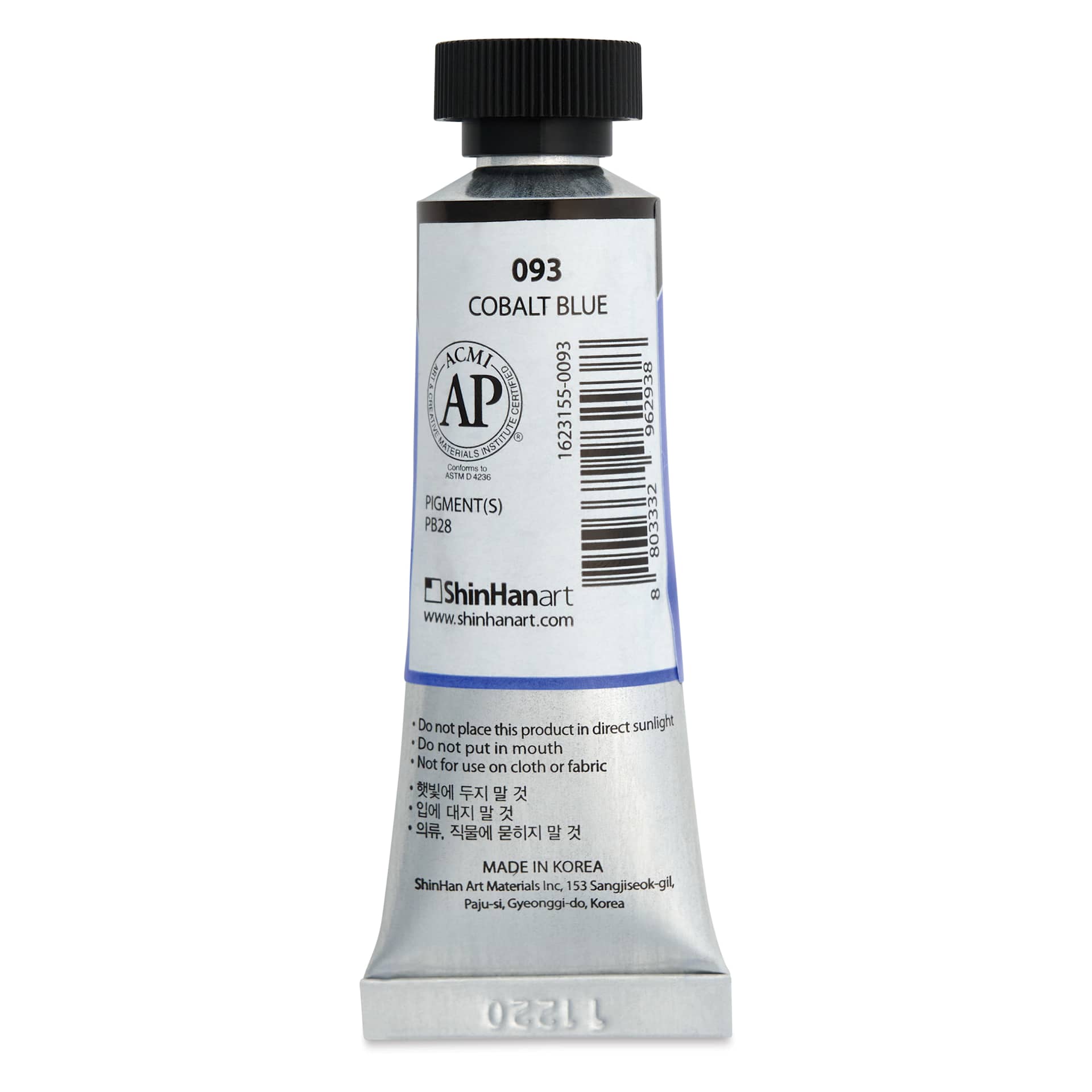 ShinHan Professional Designers Gouache - Cobalt Blue, 15 ml - back
