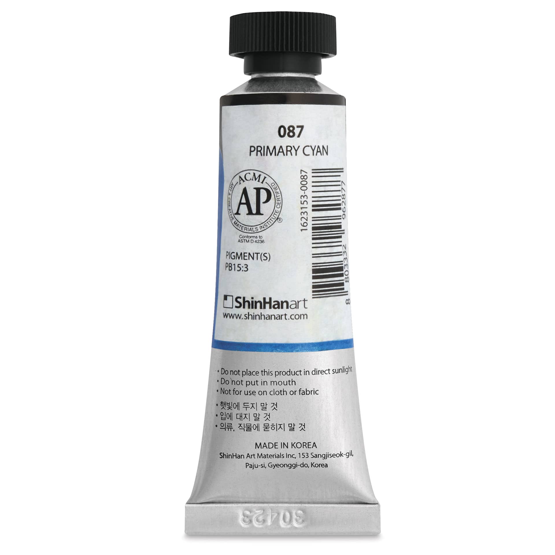 ShinHan Professional Designers Gouache - Primary Cyan, 15 ml - back
