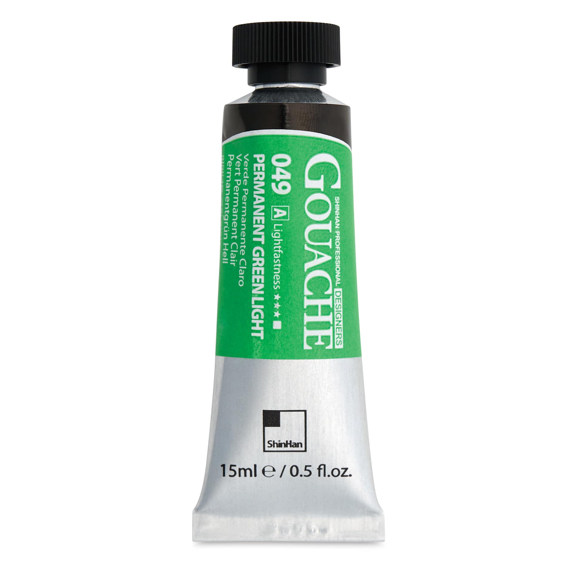 ShinHan Professional Designers Gouache - Permanent Green Light, 15 ml - front