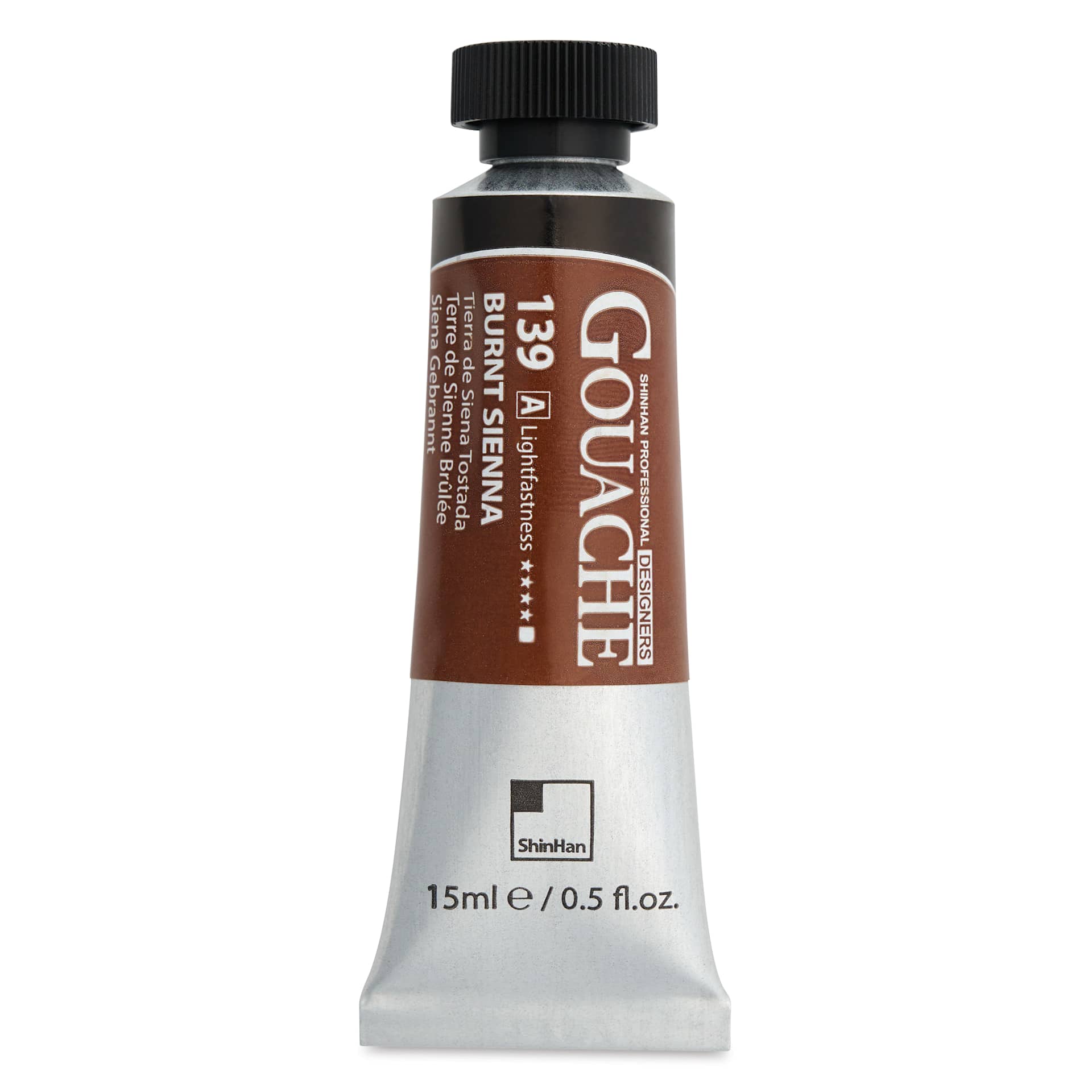 ShinHan Professional Designers Gouache - Burnt Sienna, 15 ml - front