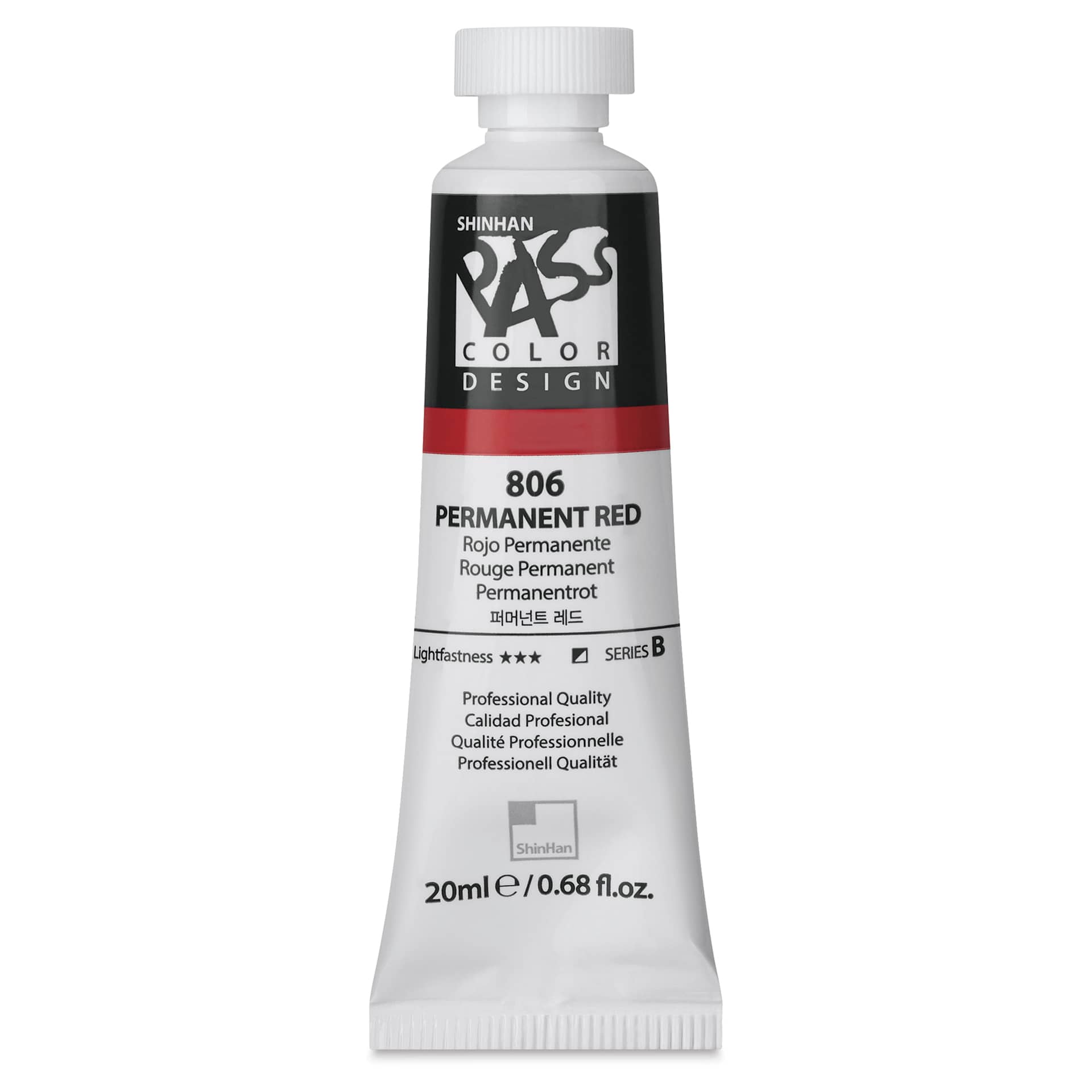 ShinHan Pass Colors Opaque Watercolor Tube - Permanent Red, 20 ml