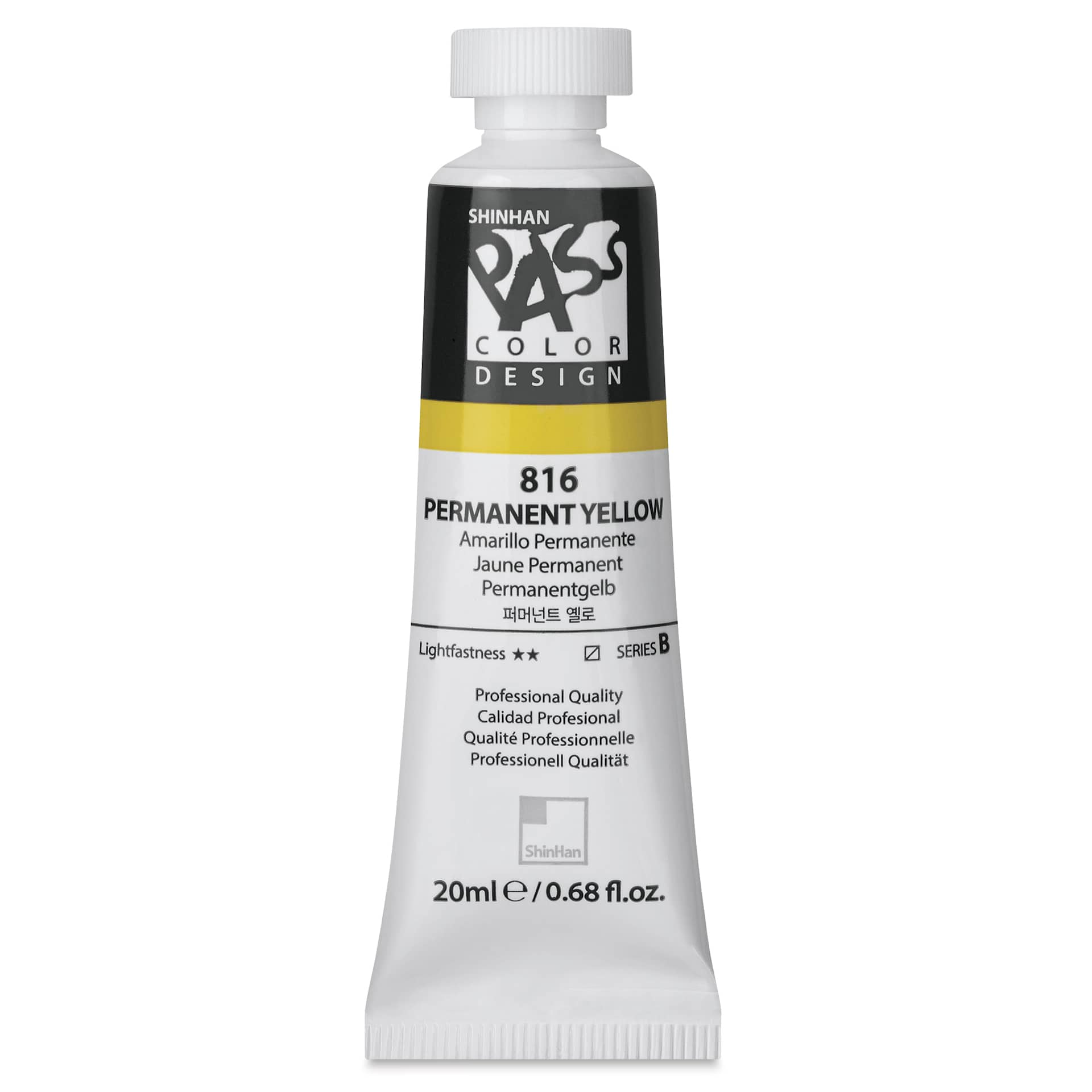ShinHan Pass Colors Opaque Watercolor Tube - Permanent Yellow, 20 ml