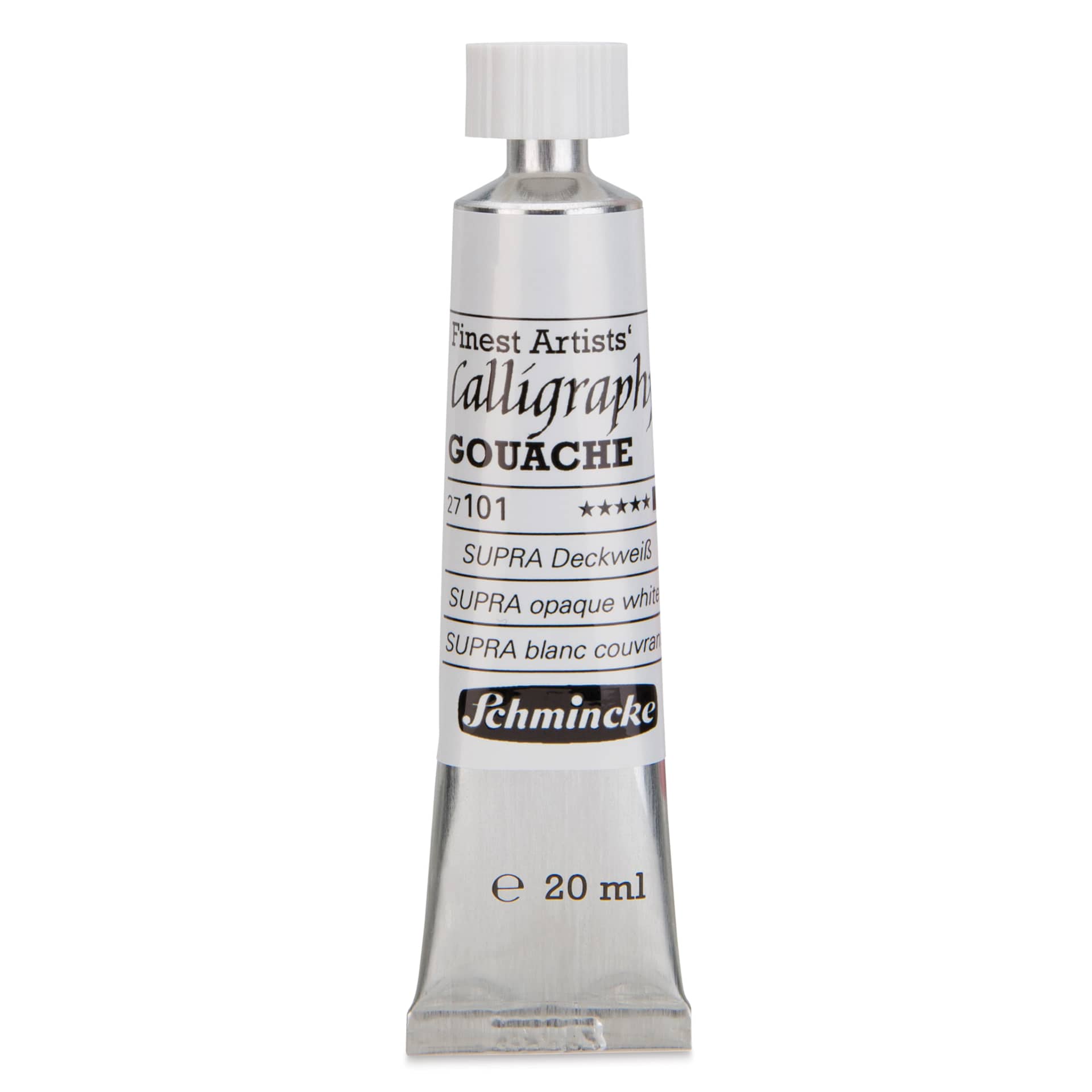 Schmincke Calligraphy Gouache - Supra Opaque White, 20 ml Tube 