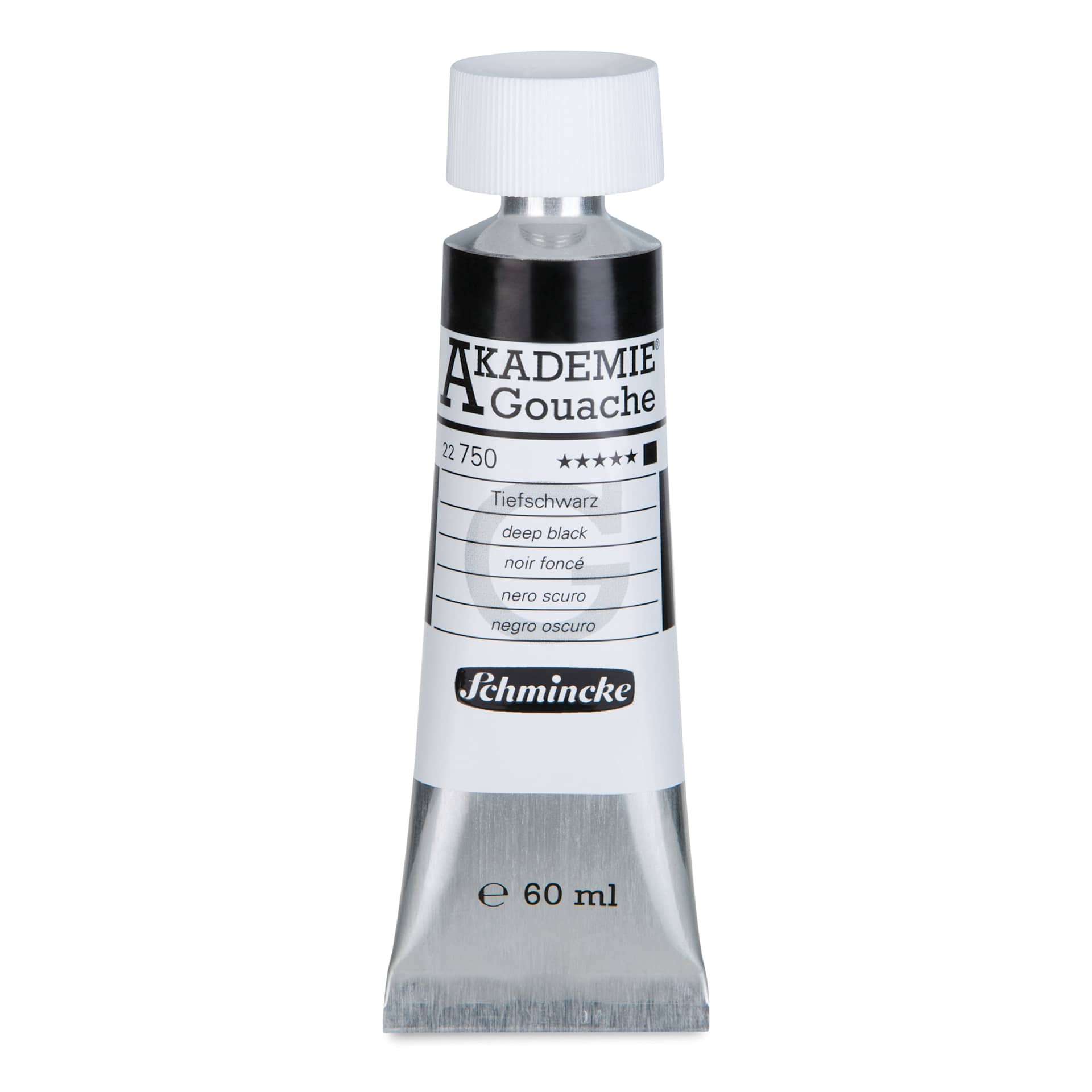 Schmincke Akademie Gouache Paint - Deep Black, 60 ml Tube