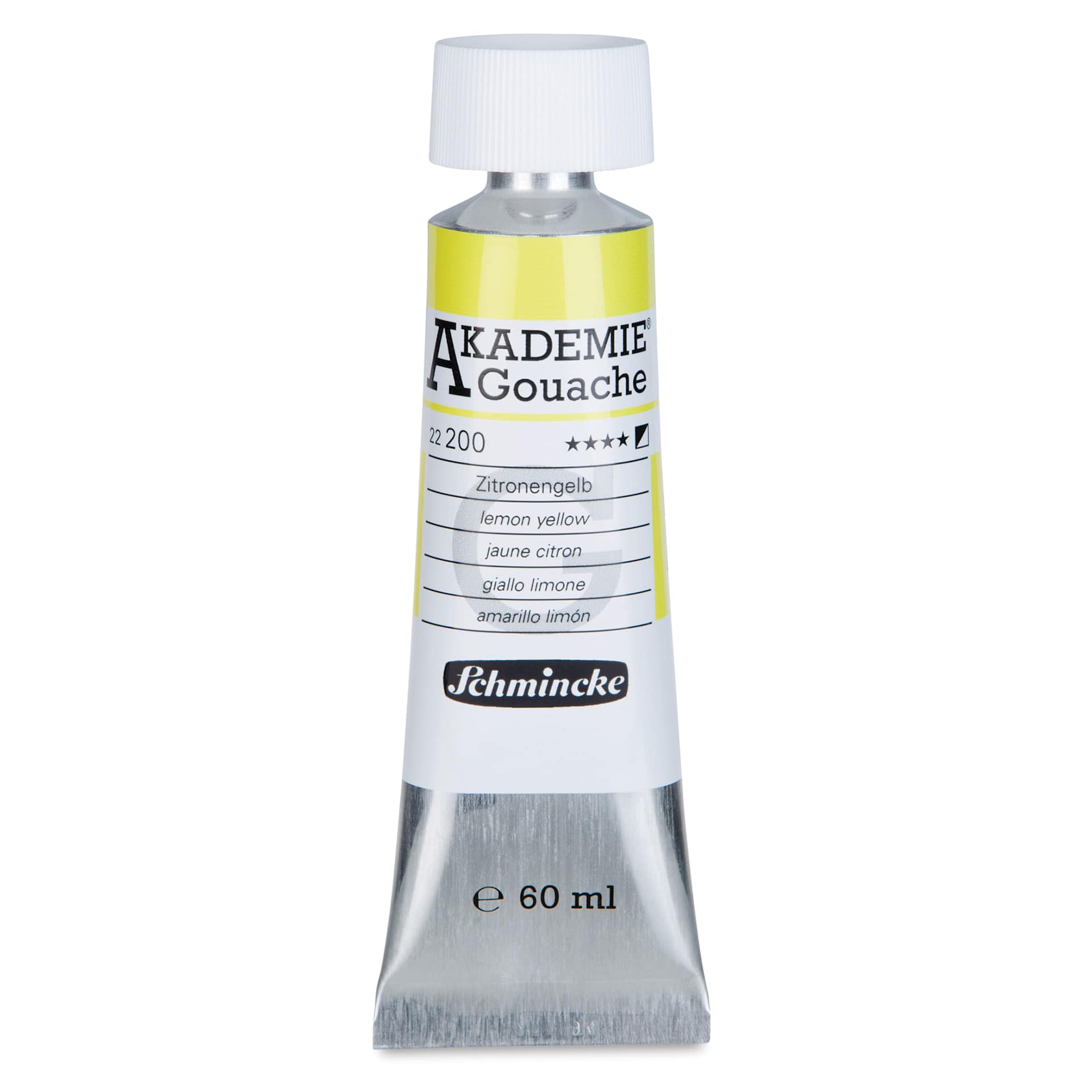 Schmincke Akademie Gouache Paint - Lemon Yellow, 60 ml Tube