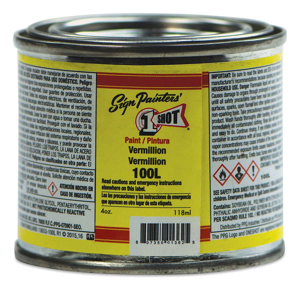 1-Shot Lettering Enamel - Vermilion, 4 oz