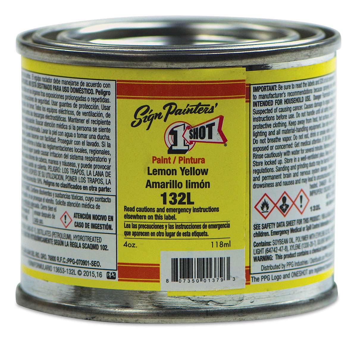 1-Shot Lettering Enamel - Lemon Yellow, 4 oz