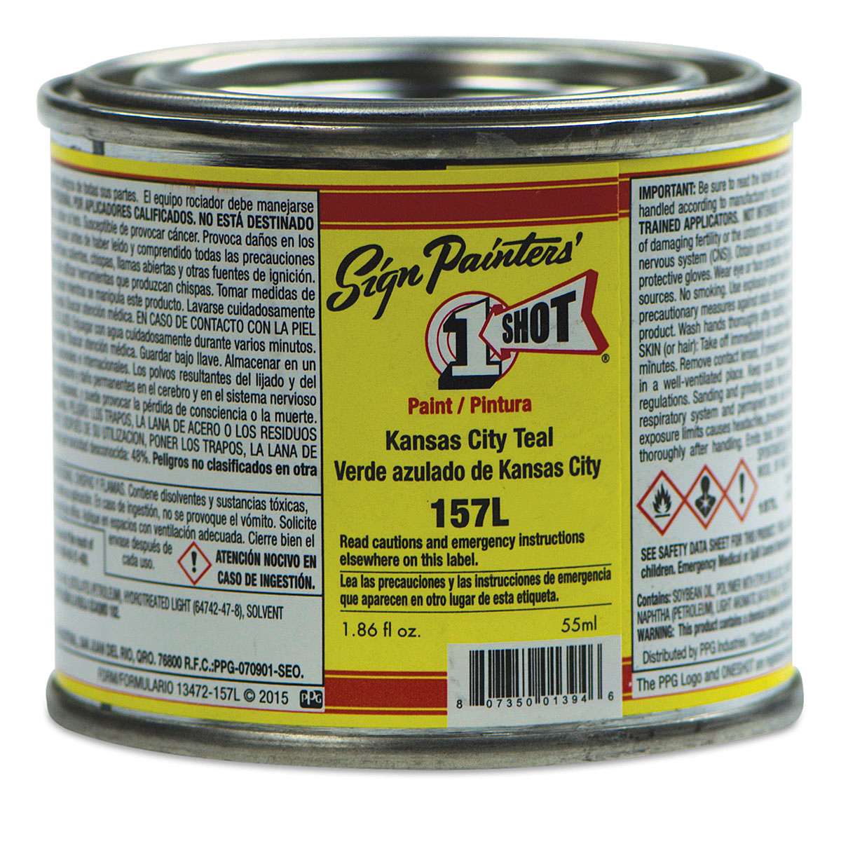 1-Shot Lettering Enamel - Kansas City Teal, 4 oz